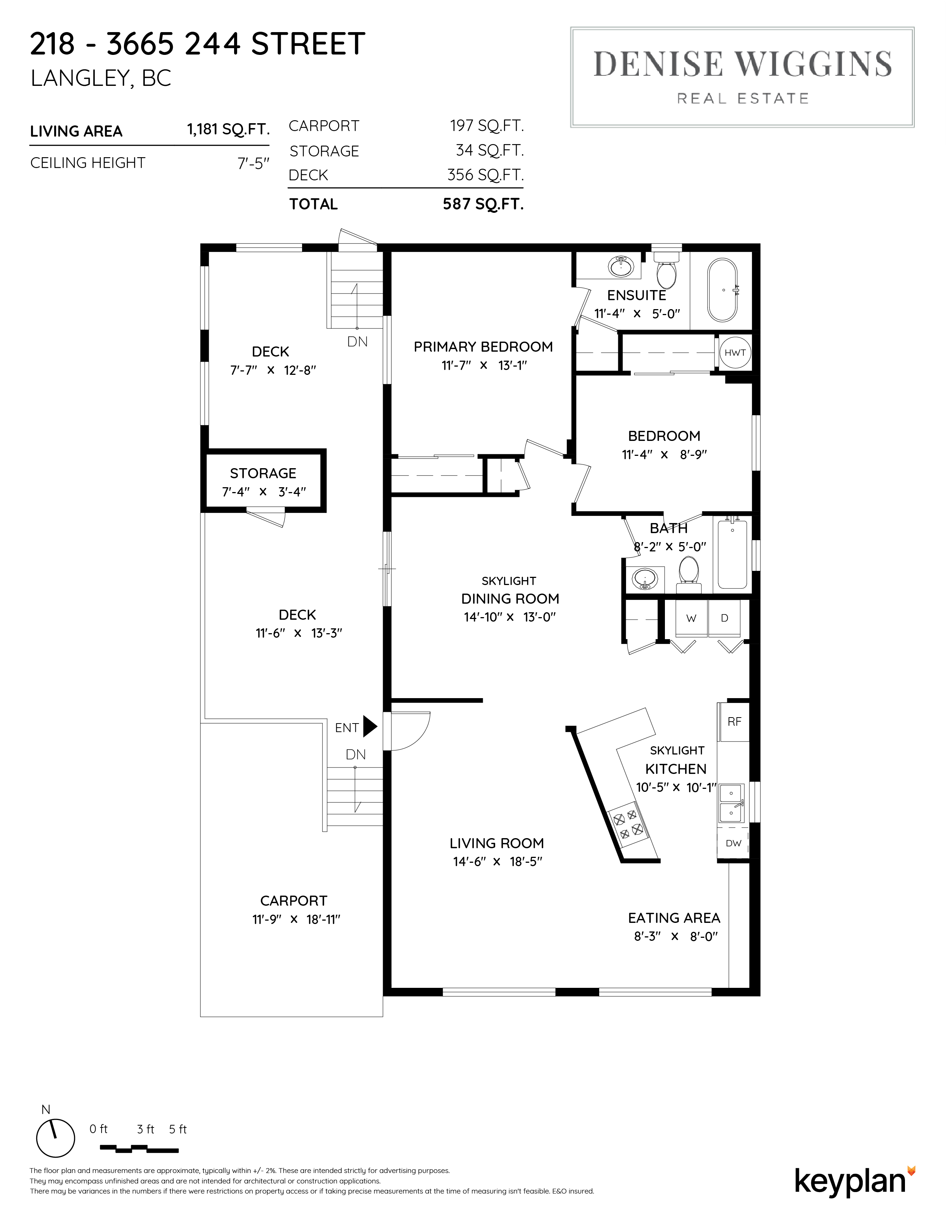 Denise Wiggins - Unit 218 - 3665 244 Street, Langley, BC, Canada | Floor Plan 1