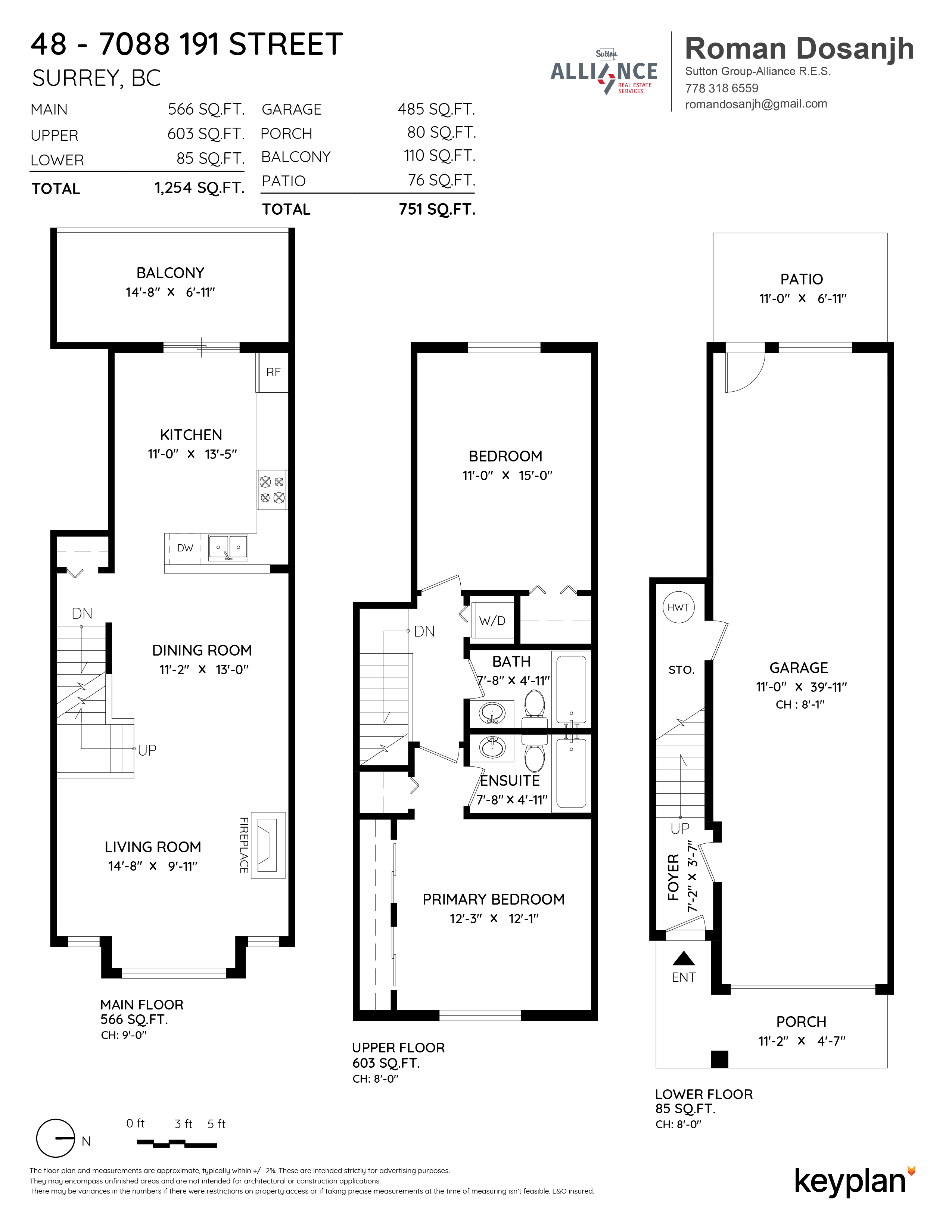 Roman Dosanjh - Unit 48 - 7088 191 Street, Surrey, BC, Canada | Floor Plan 1
