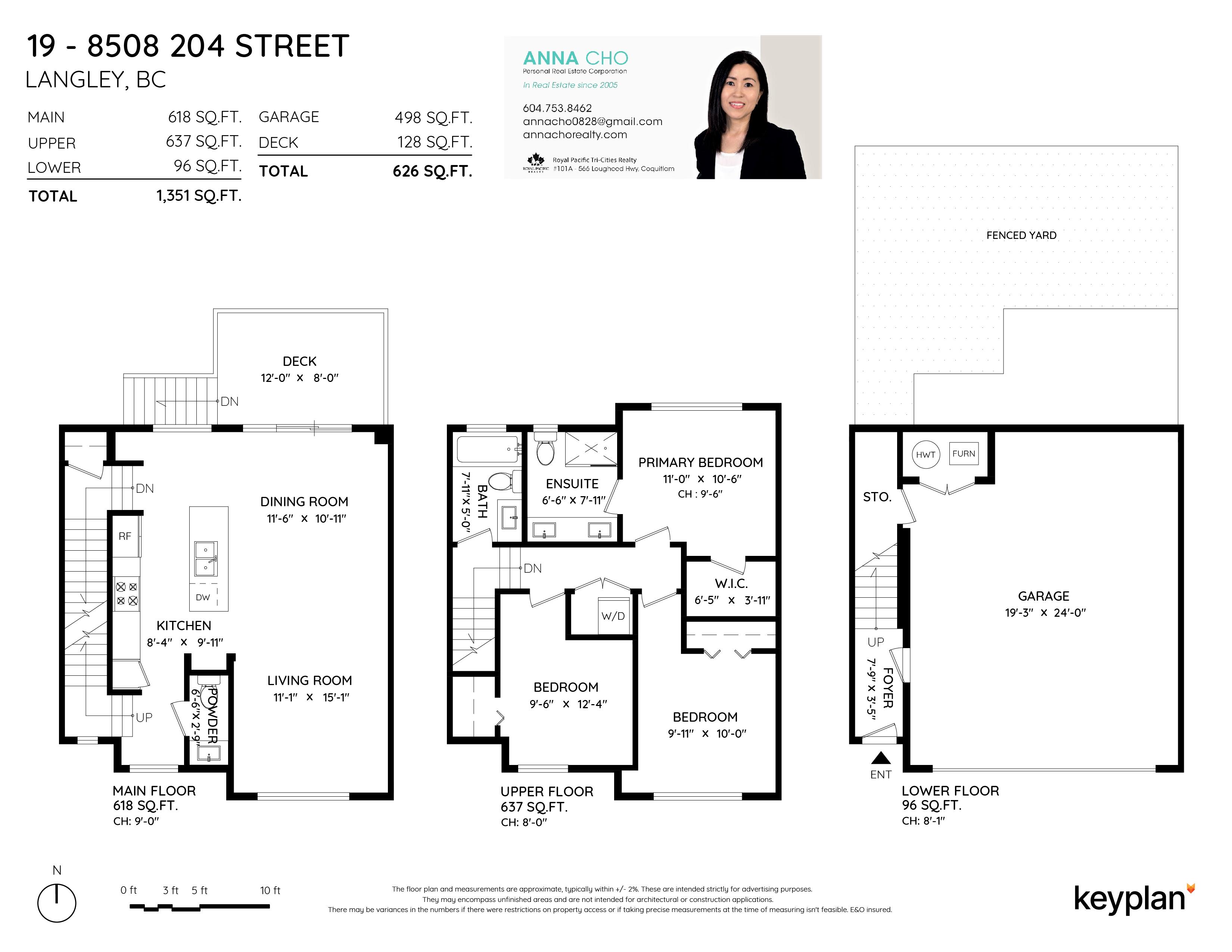 Anna Cho - Unit 19 - 8508 204 Street, Langley, BC, Canada | Floor Plan 1