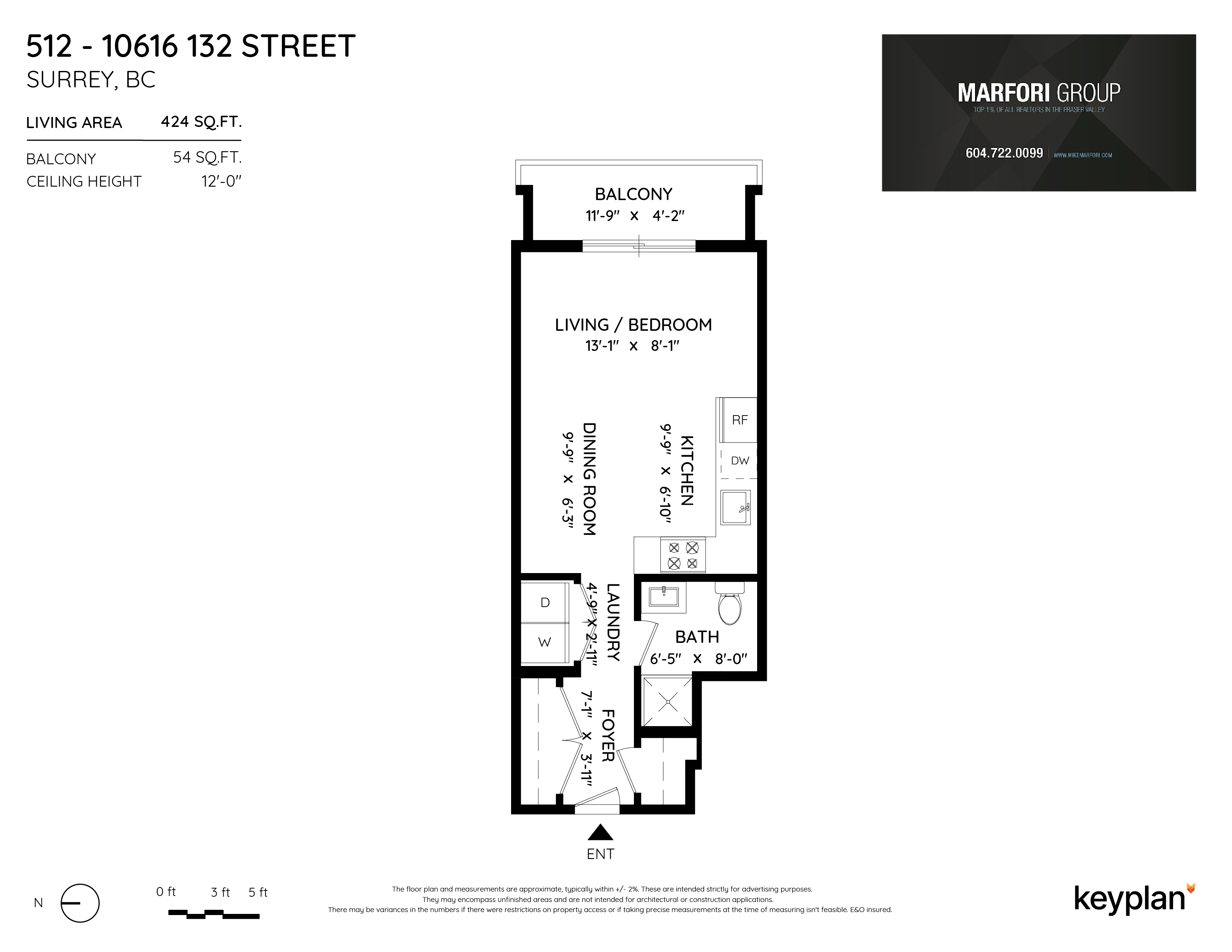 MARFORI GROUP - Unit 512 - 10616 132 Street, Surrey, BC, Canada | Floor Plan 1