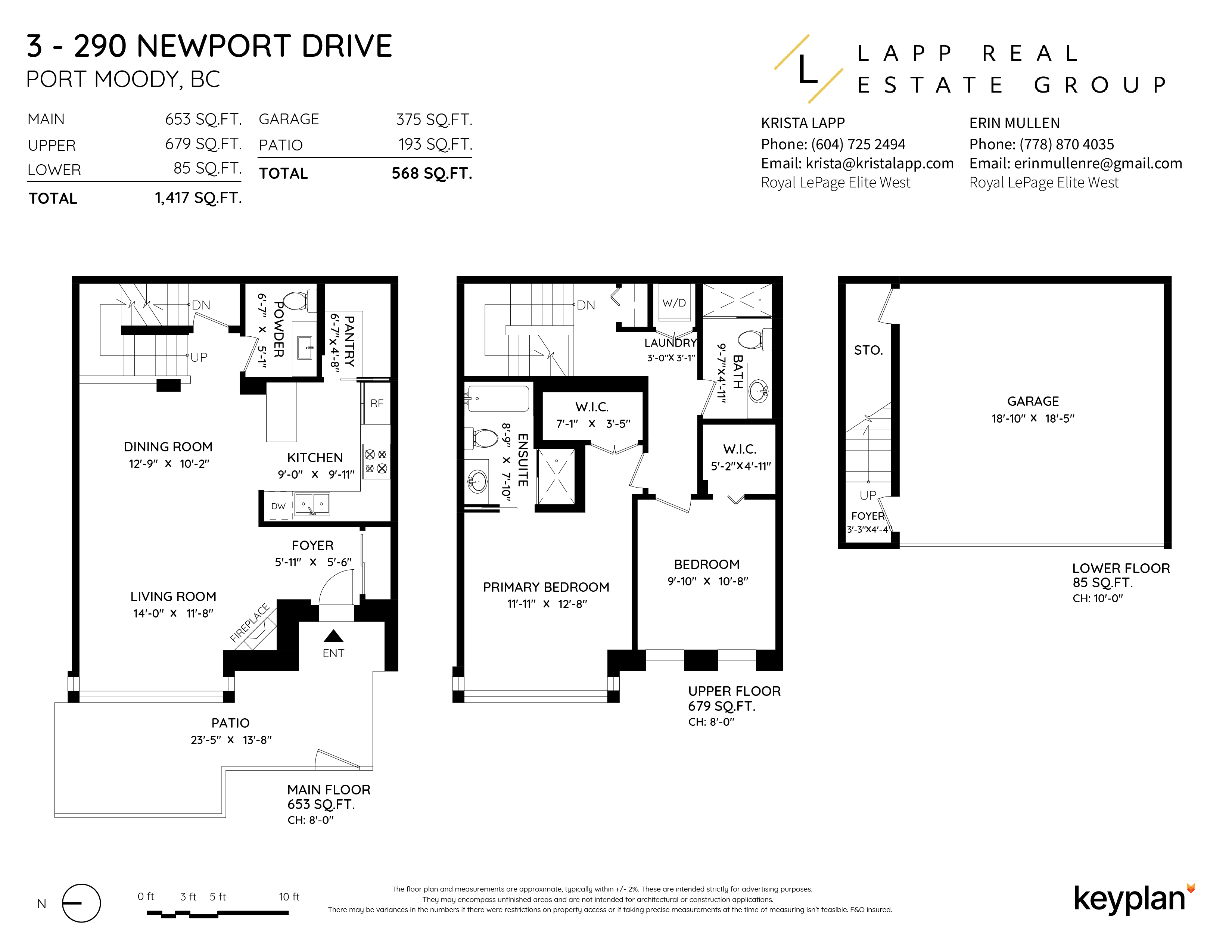 Erin Mullen - Unit 3 - 290 Newport Drive, Port Moody, BC, Canada | Floor Plan 1