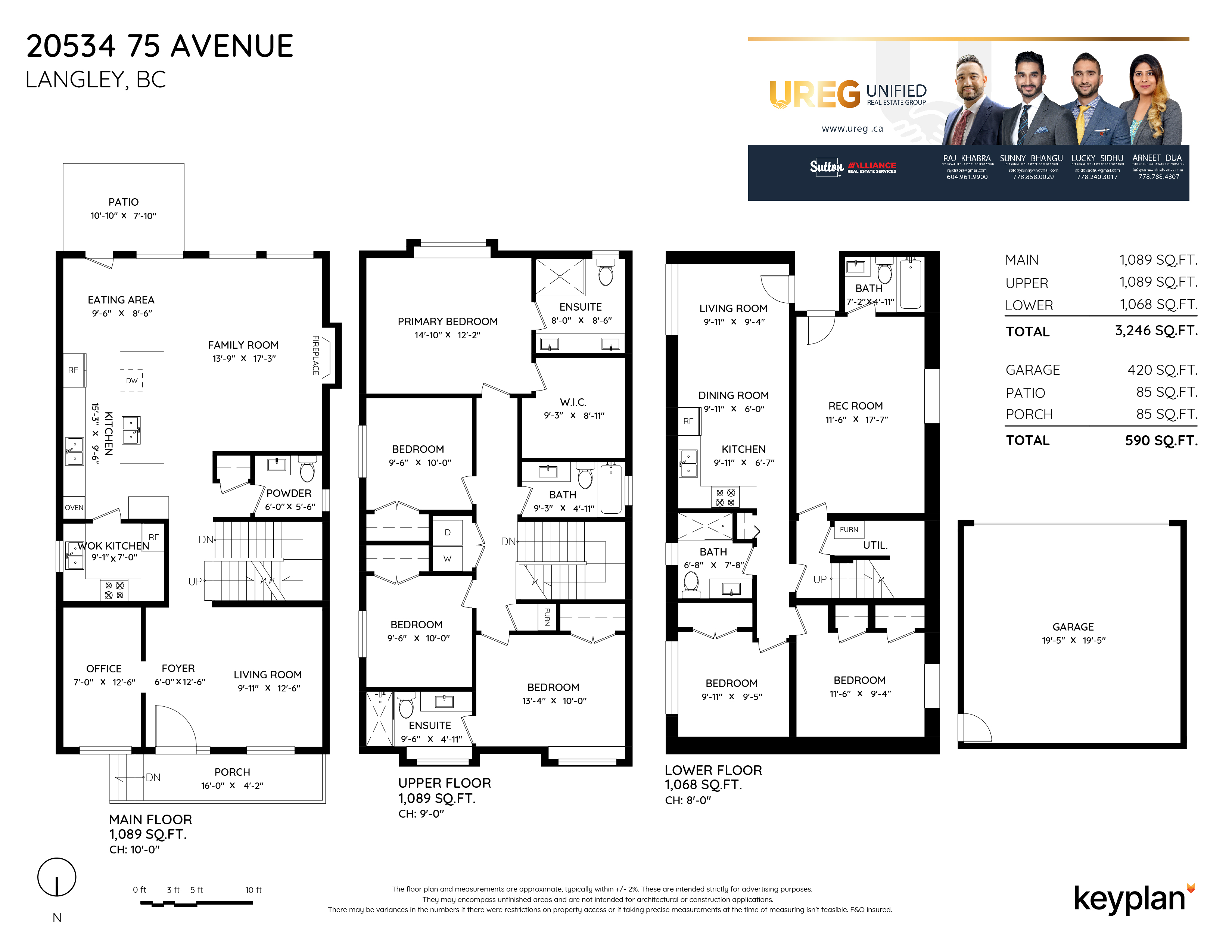 UREG - 20534 75 Avenue, Langley, BC, Canada | Floor Plan 1