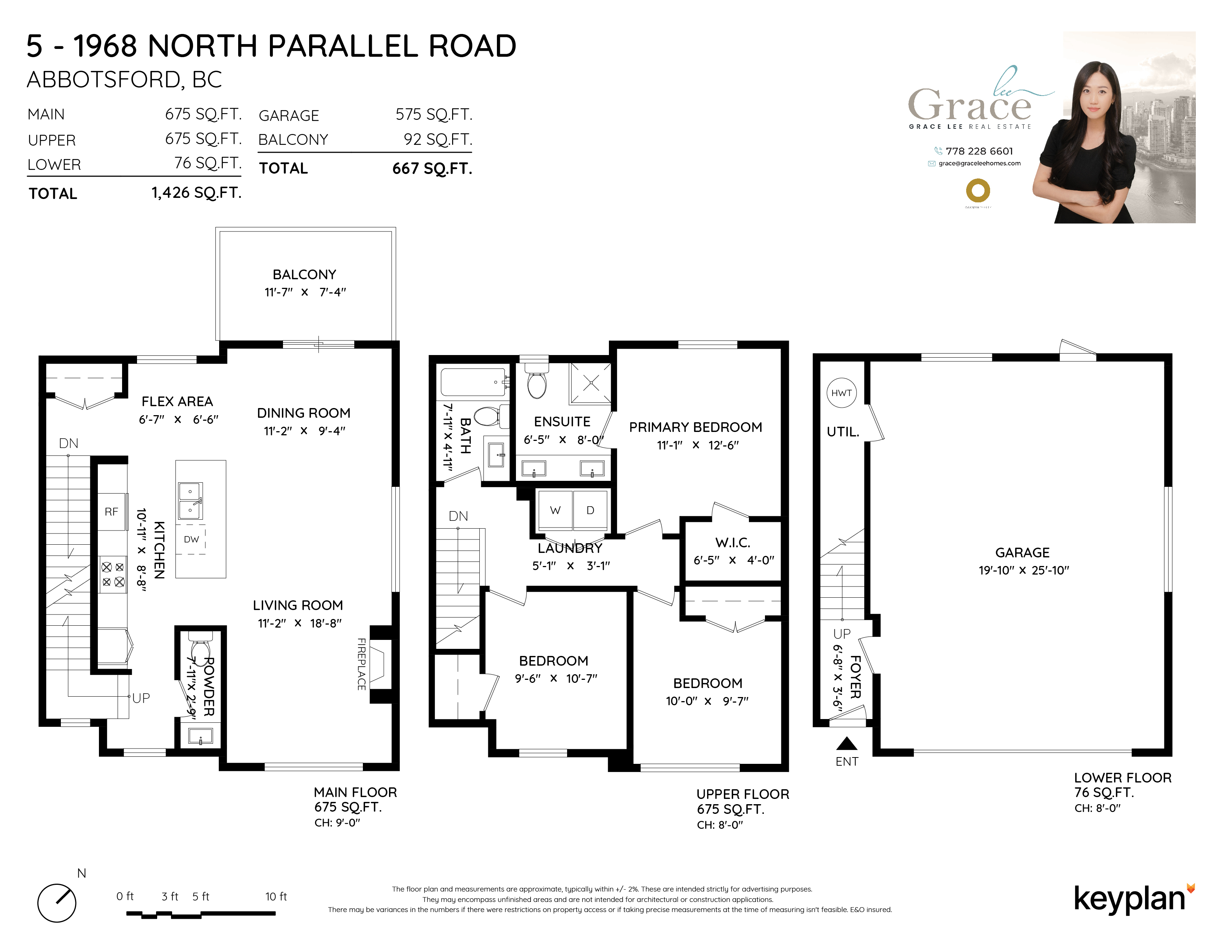 Grace Lee - Unit 5 - 1968 North Parallel Road, Abbotsford, BC, Canada V3G 0H1 | Floor Plan 1