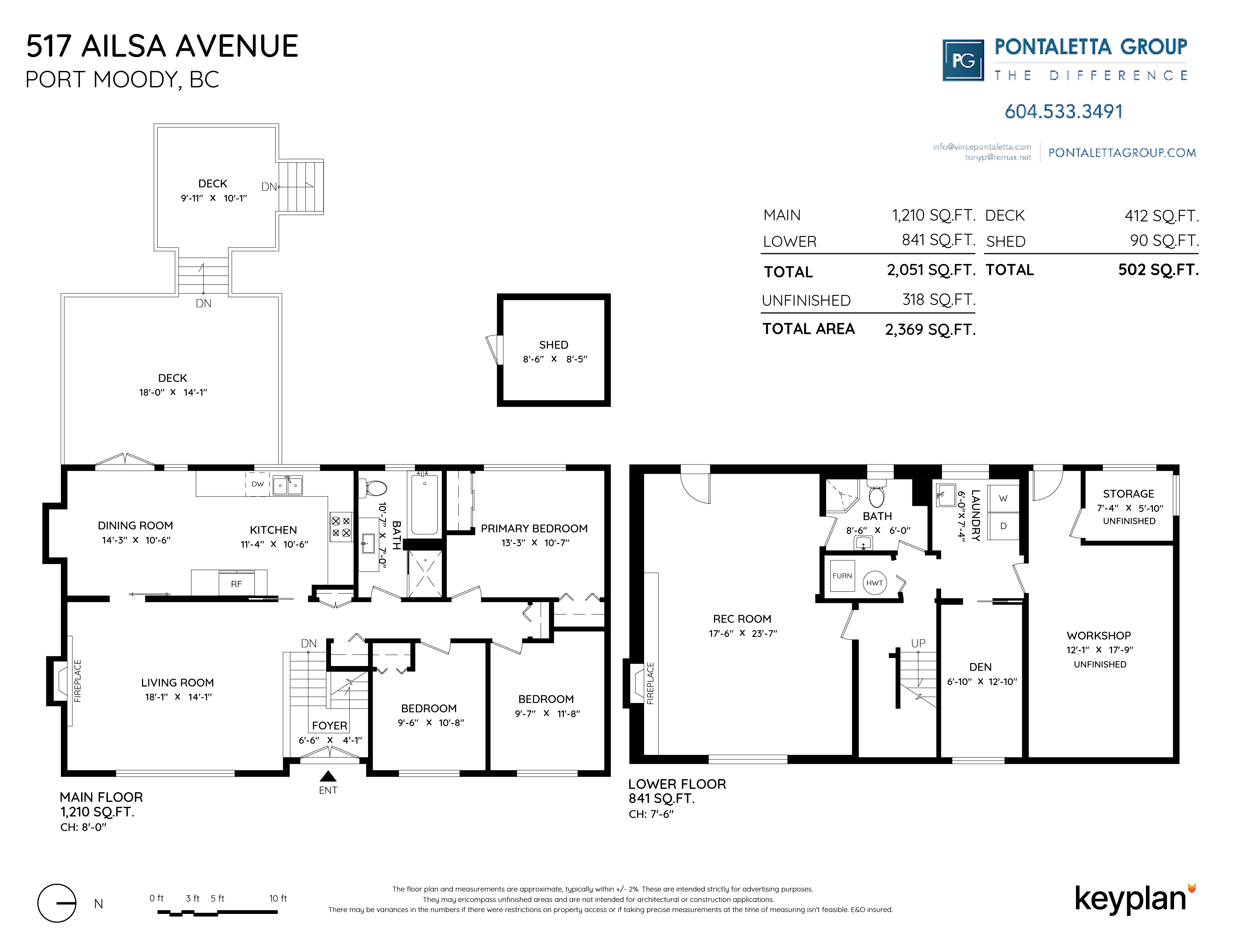 Pontaletta Group - 517 Ailsa Avenue, Port Moody, BC, Canada | Floor Plan 1