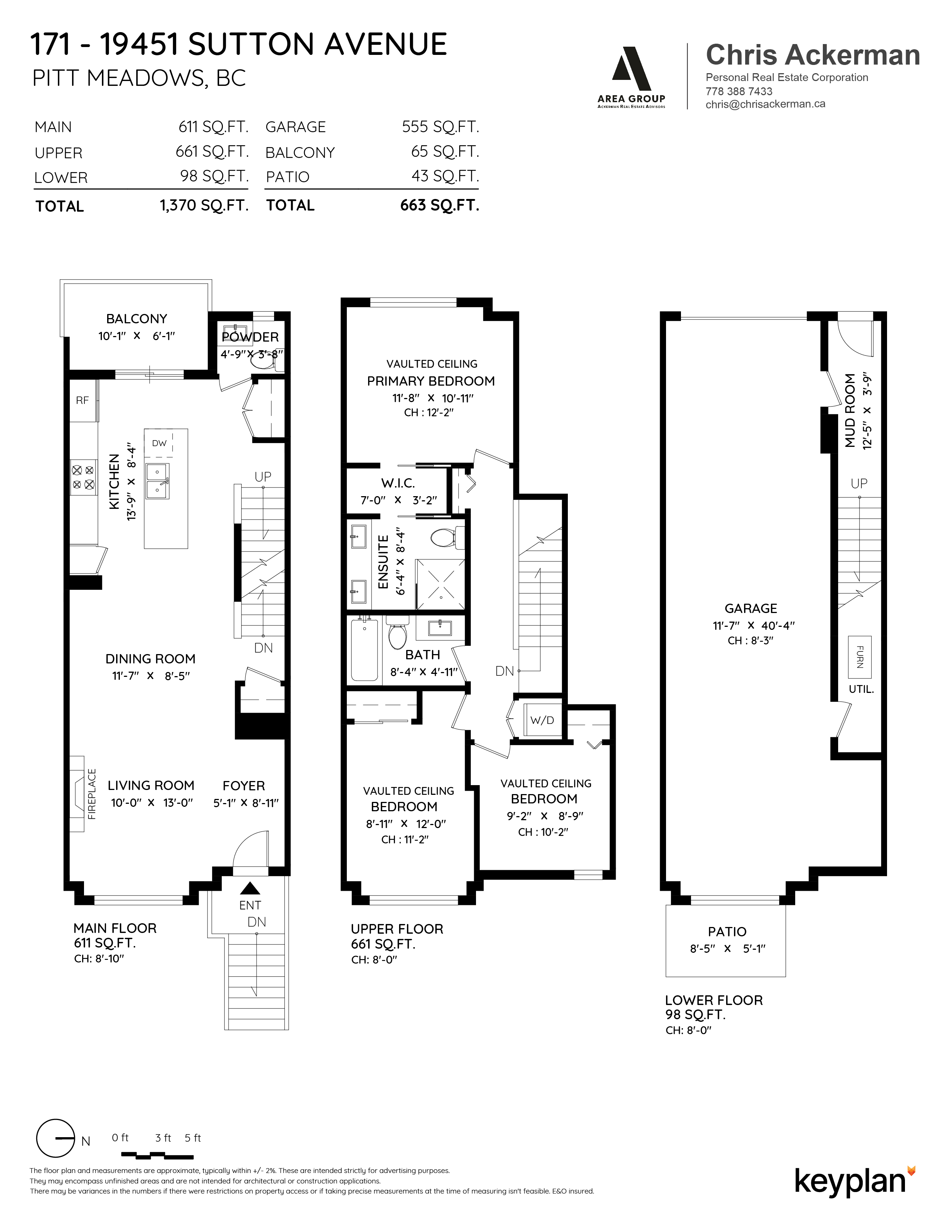 Chris Ackerman - Unit 171 - 19451 Sutton Avenue, Pitt Meadows, BC, Canada | Floor Plan 1