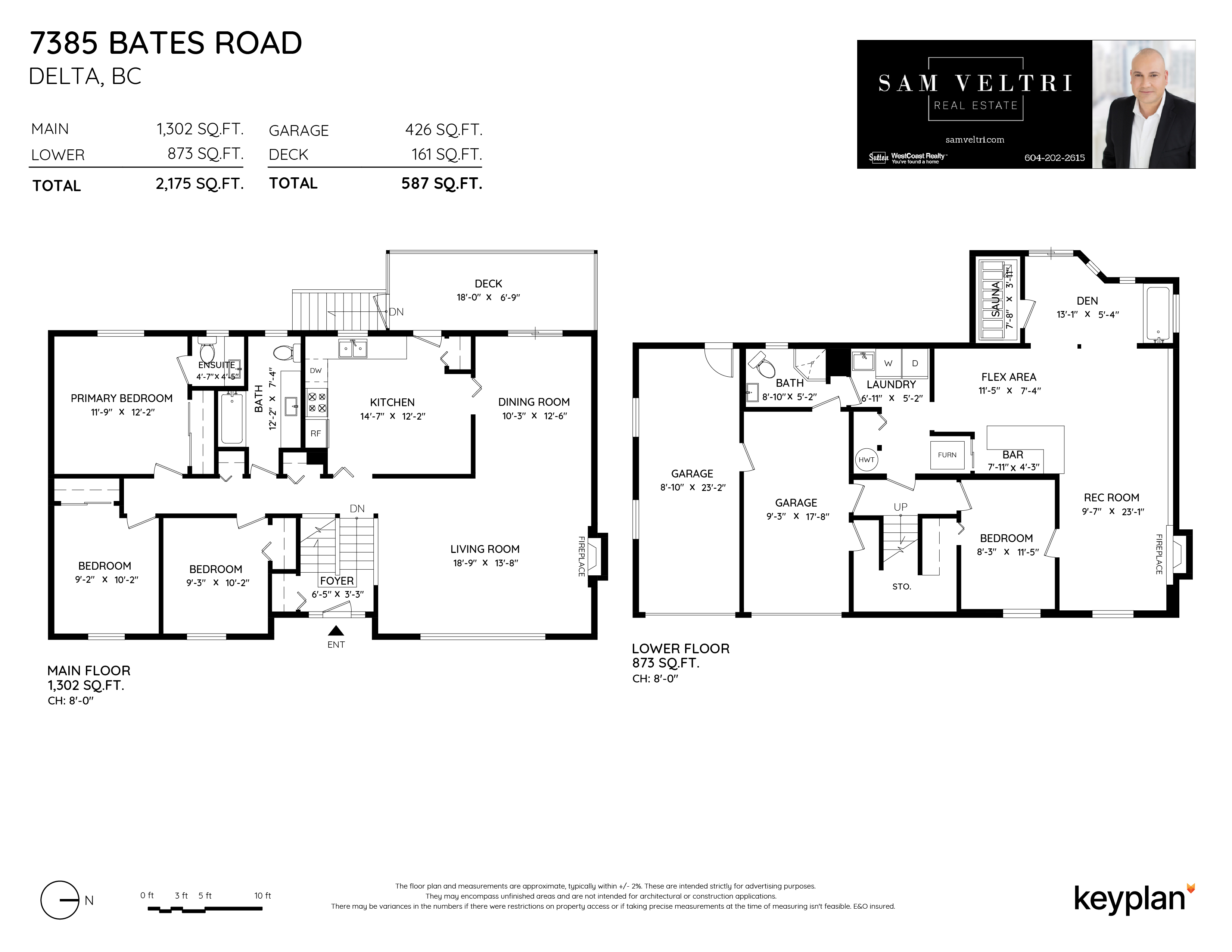 Sam Veltri - 7385 Bates Road, Delta, BC, Canada | Floor Plan 1