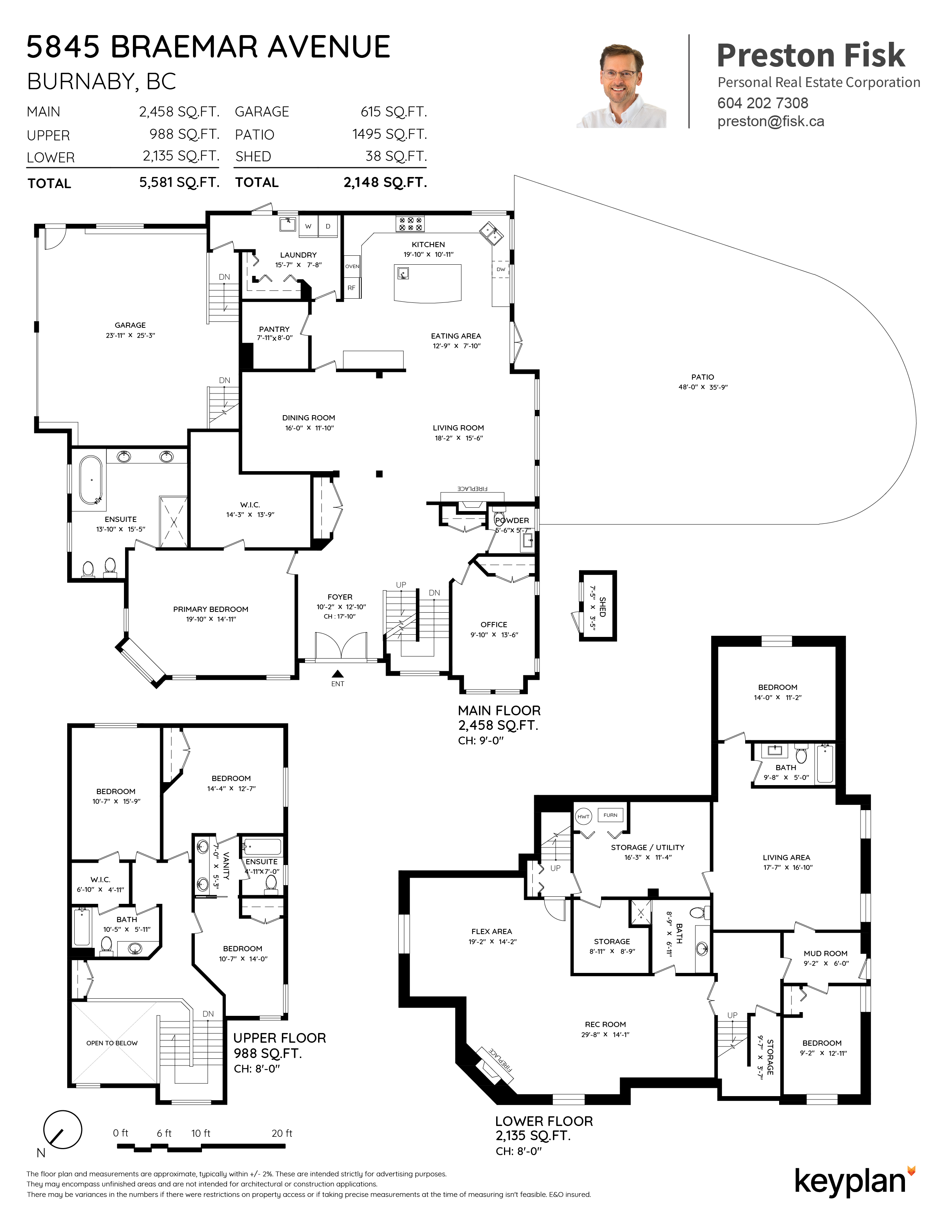 Preston Fisk - 5845 Braemar Avenue, Burnaby, BC, Canada | Floor Plan 1