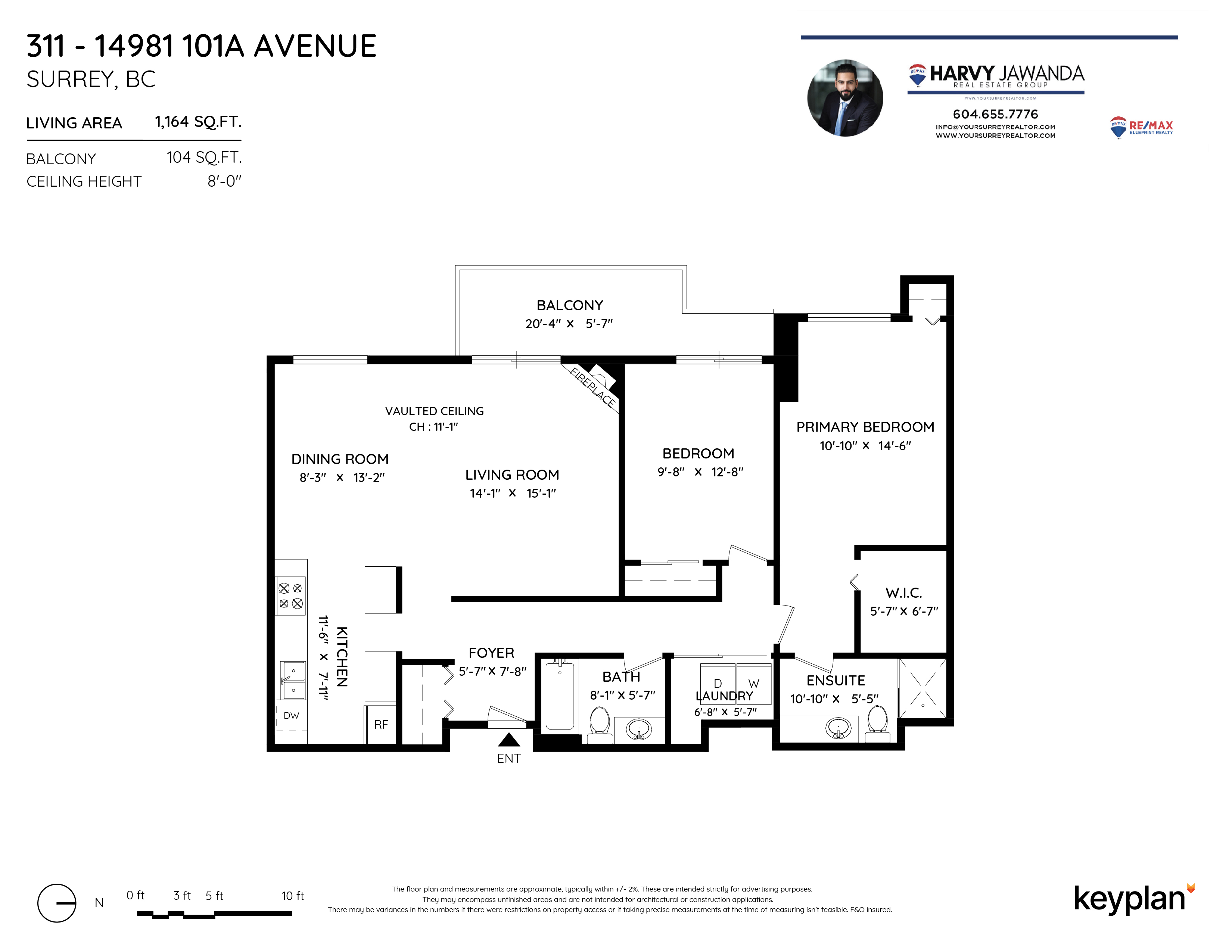 Harvy Jawanda - Unit 311 - 14981 101A Avenue, Surrey, BC, Canada | Floor Plan 1