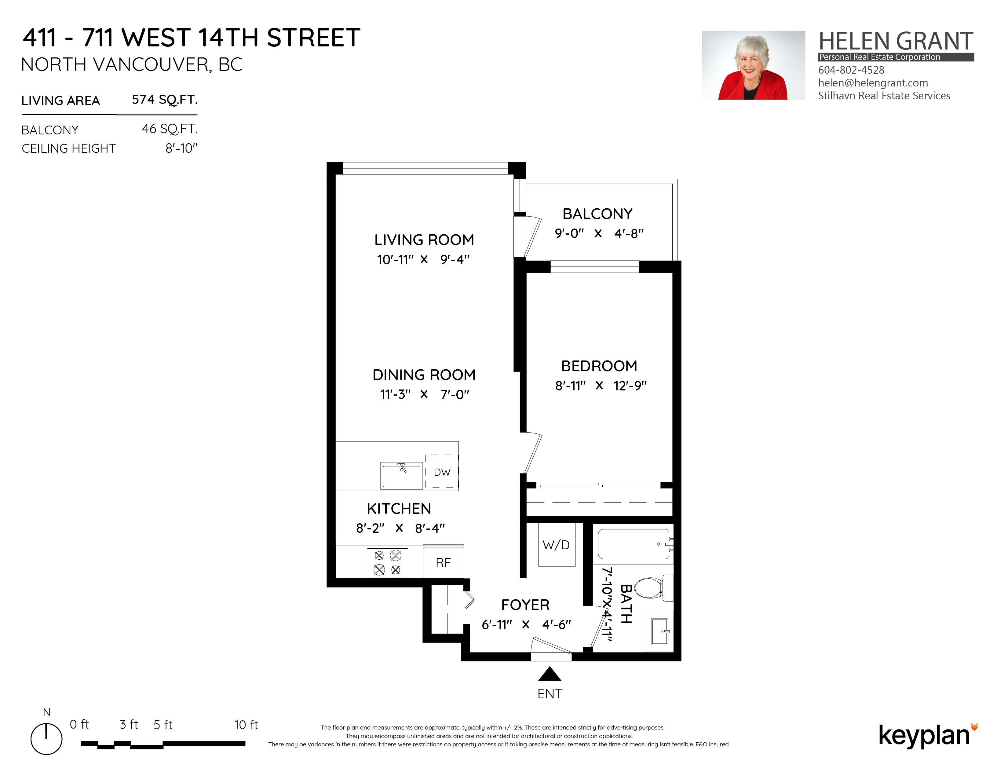 Helen Grant - Unit 411 - 711 West 14th Street, North Vancouver, BC, Canada | Floor Plan 1