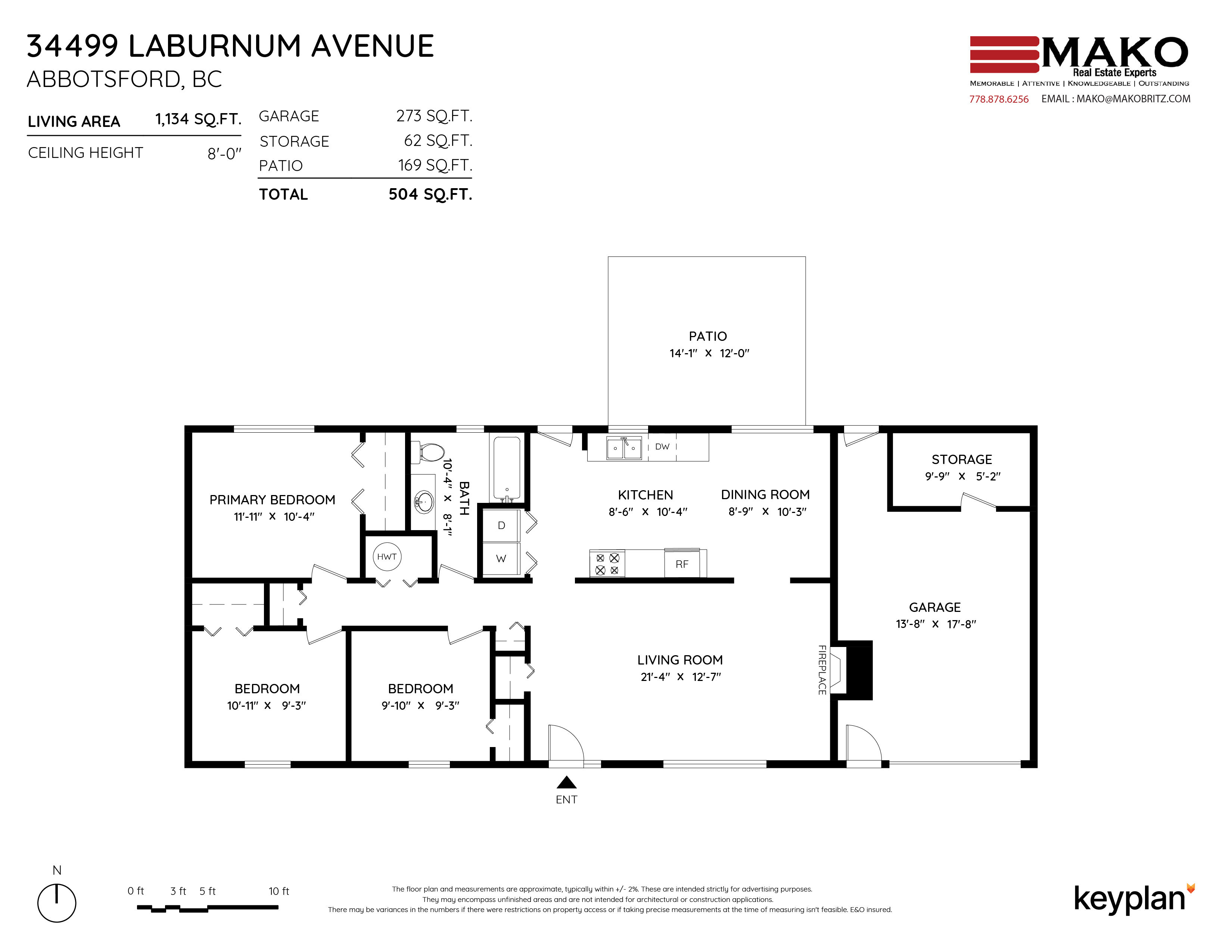 Mako Britz - 34499 Laburnum Avenue, Abbotsford, BC, Canada | Floor Plan 1