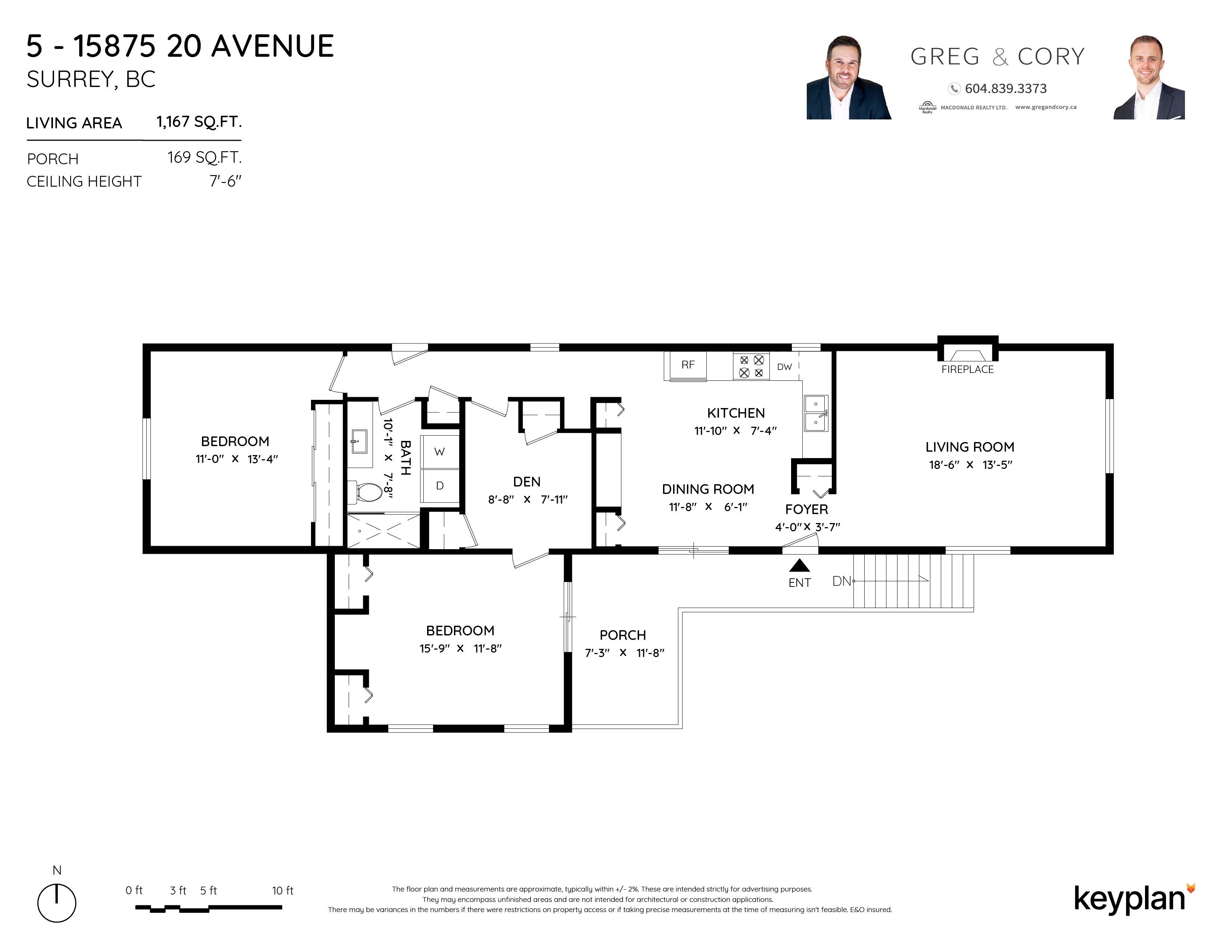 Greg Lock & Cory Hunsche - Unit 5 - 15875 20 Avenue, Surrey, BC, Canada | Floor Plan 1