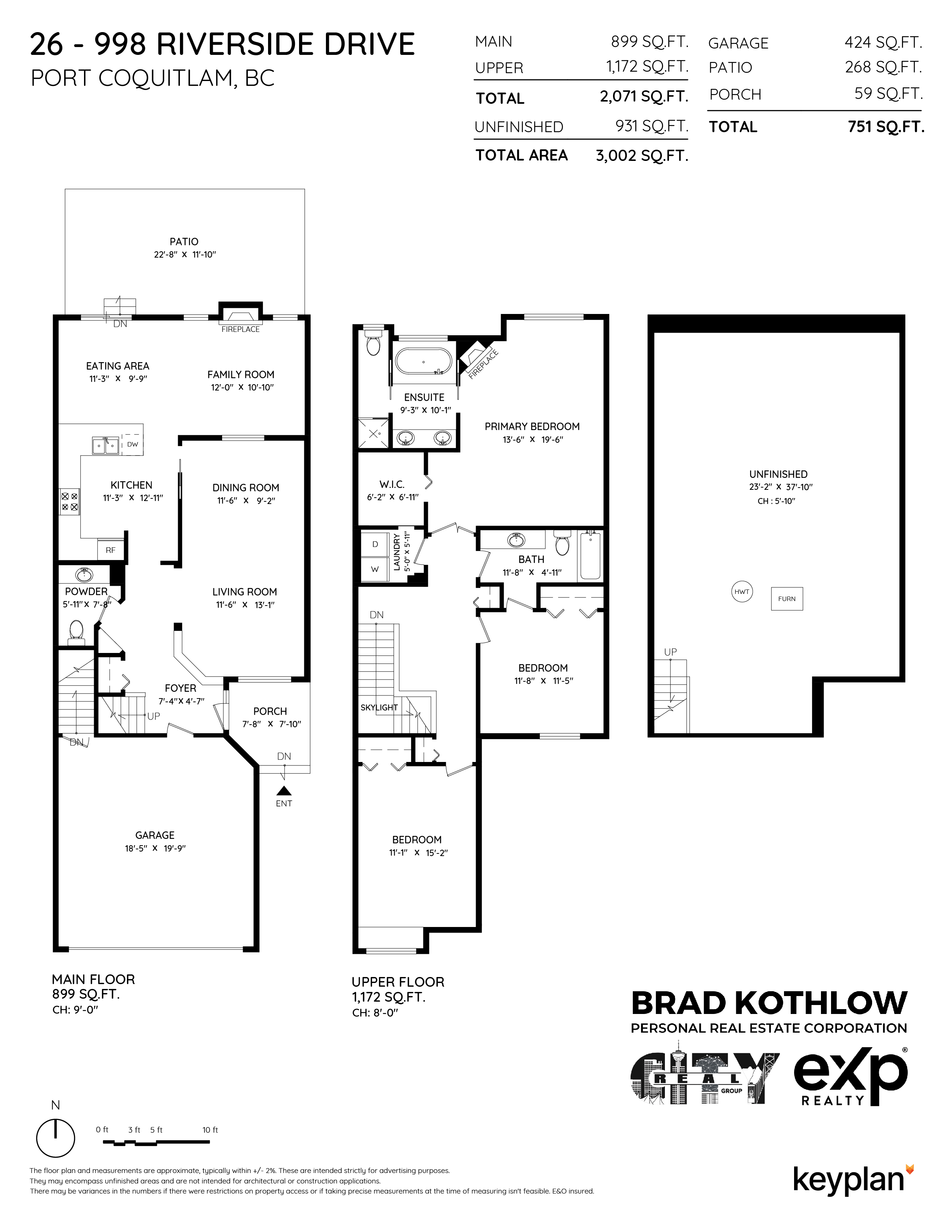 Real City Group - Unit 26 - 998 Riverside Drive, Port Coquitlam, BC, Canada | Floor Plan 1