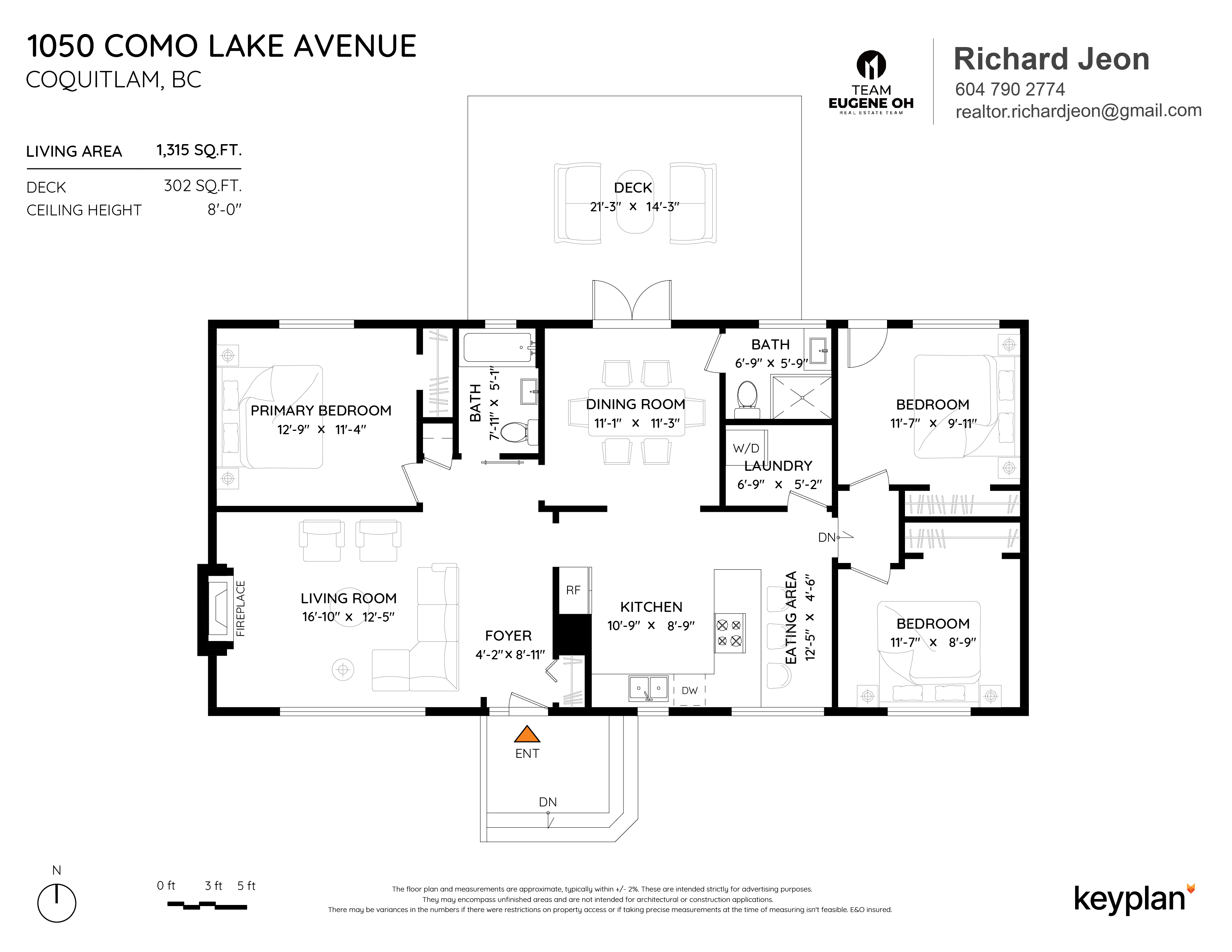 Richard Jeon - 1050 Como Lake Avenue, Coquitlam, BC, Canada | Floor Plan 1