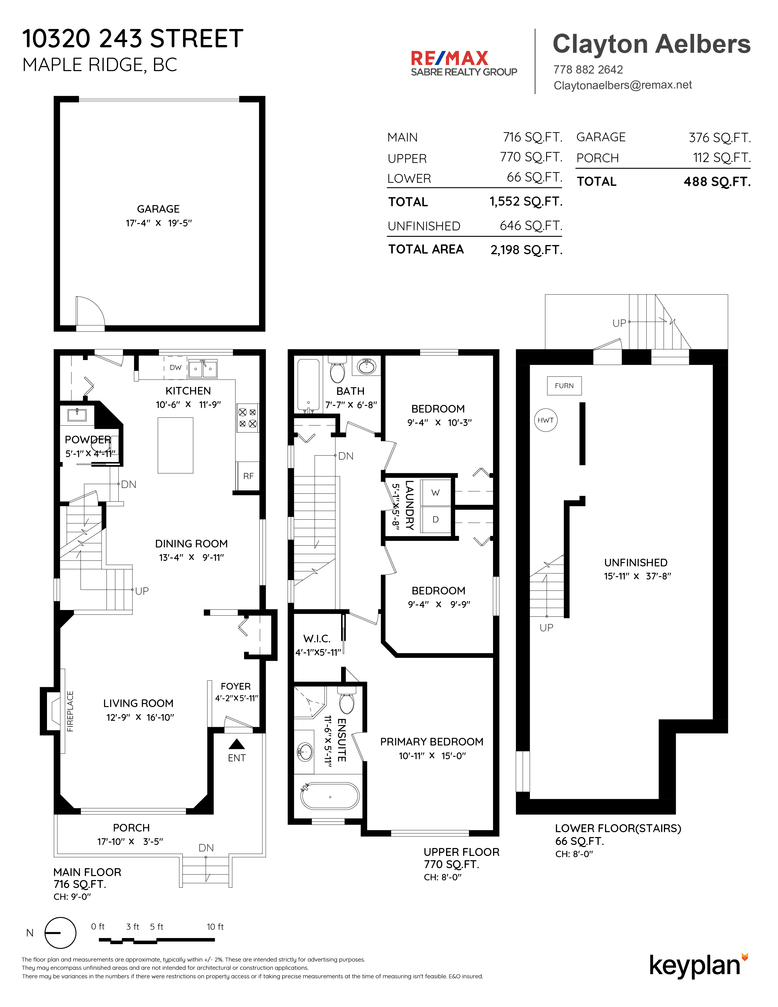 Clayton Aelbers - 10320 243 Street, Maple Ridge, BC, Canada | Floor Plan 1
