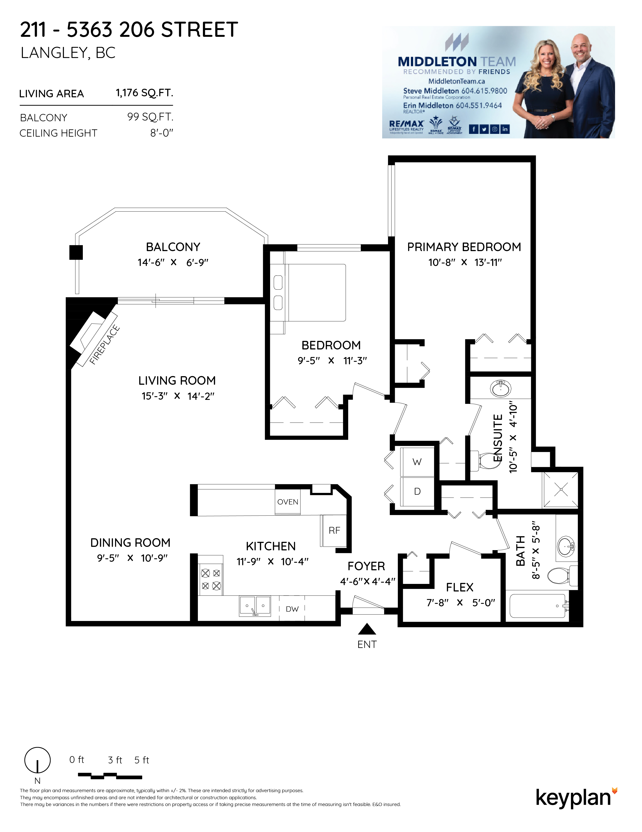 Steve & Erin Middleton - Unit 211 - 5363 206 Street, Langley, BC, Canada | Floor Plan 1