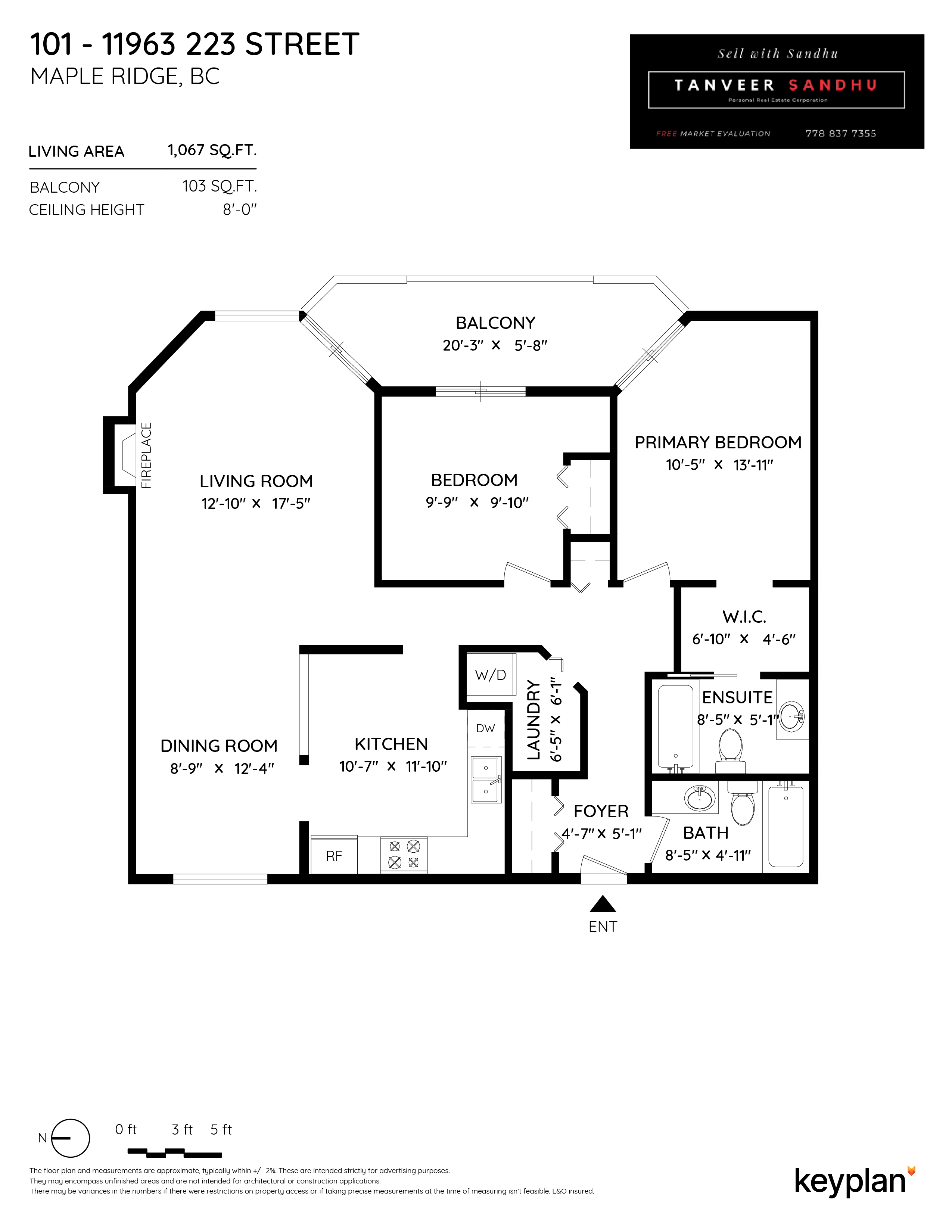 Tanveer S Sandhu - Unit 101 - 11963 223 Street, Maple Ridge, BC, Canada | Floor Plan 1