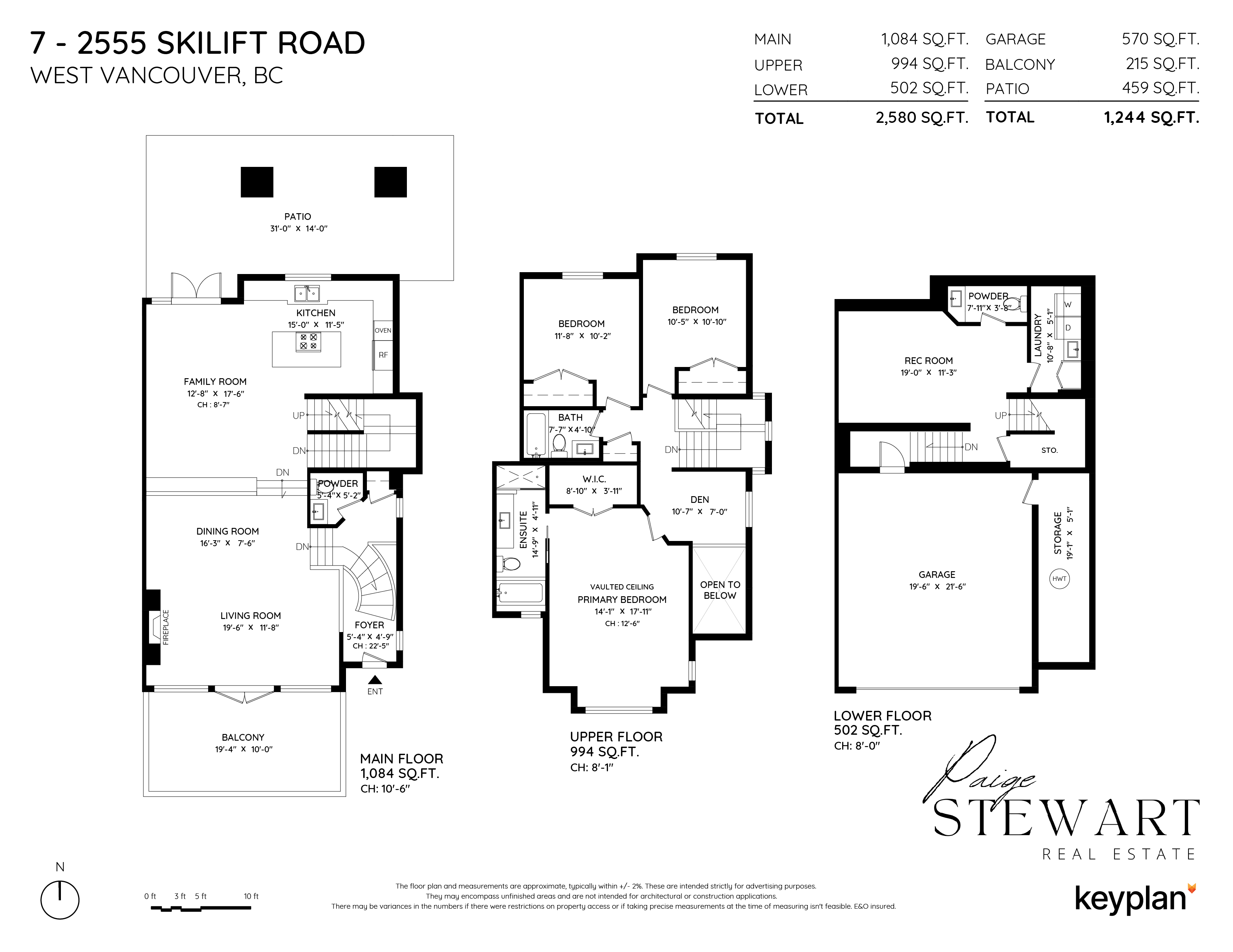 Paige Stewart - Unit 7 - 2555 Skilift Road, West Vancouver, BC, Canada | Floor Plan 1