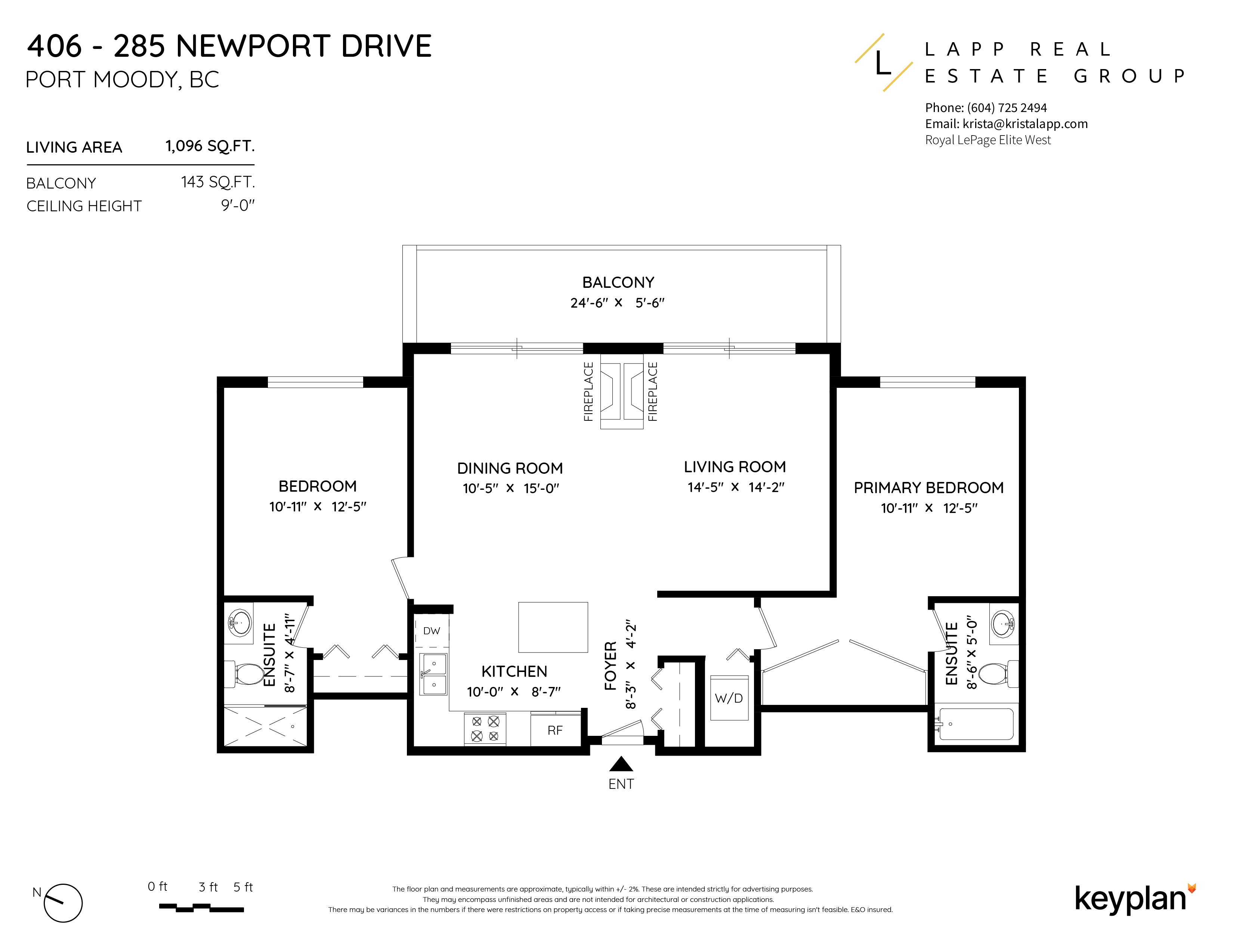 Krista Lapp - Unit 406 - 285 Newport Drive, Port Moody, BC, Canada | Floor Plan 1