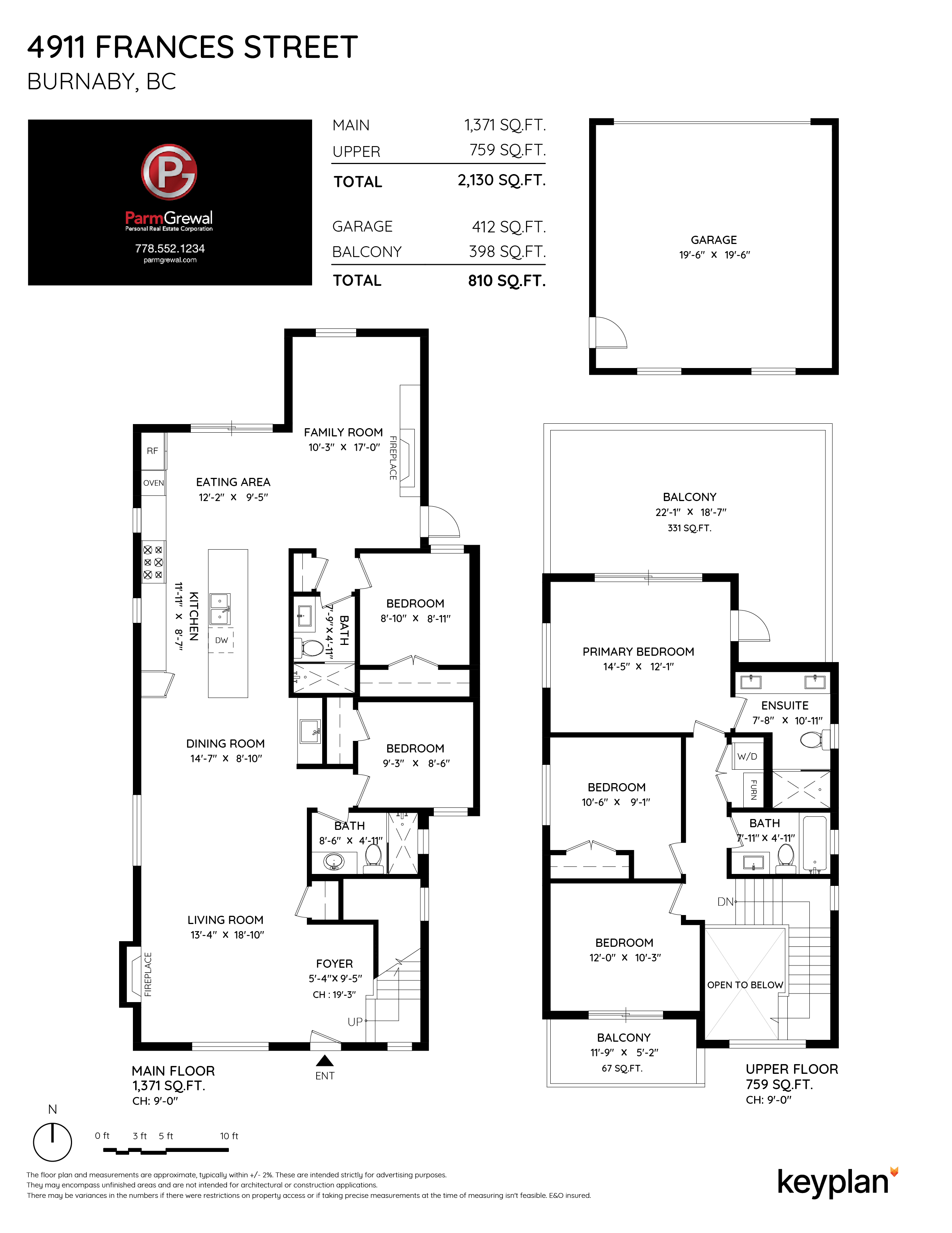 Parm Grewal - 4911 Frances Street, Burnaby, BC, Canada | Floor Plan 1
