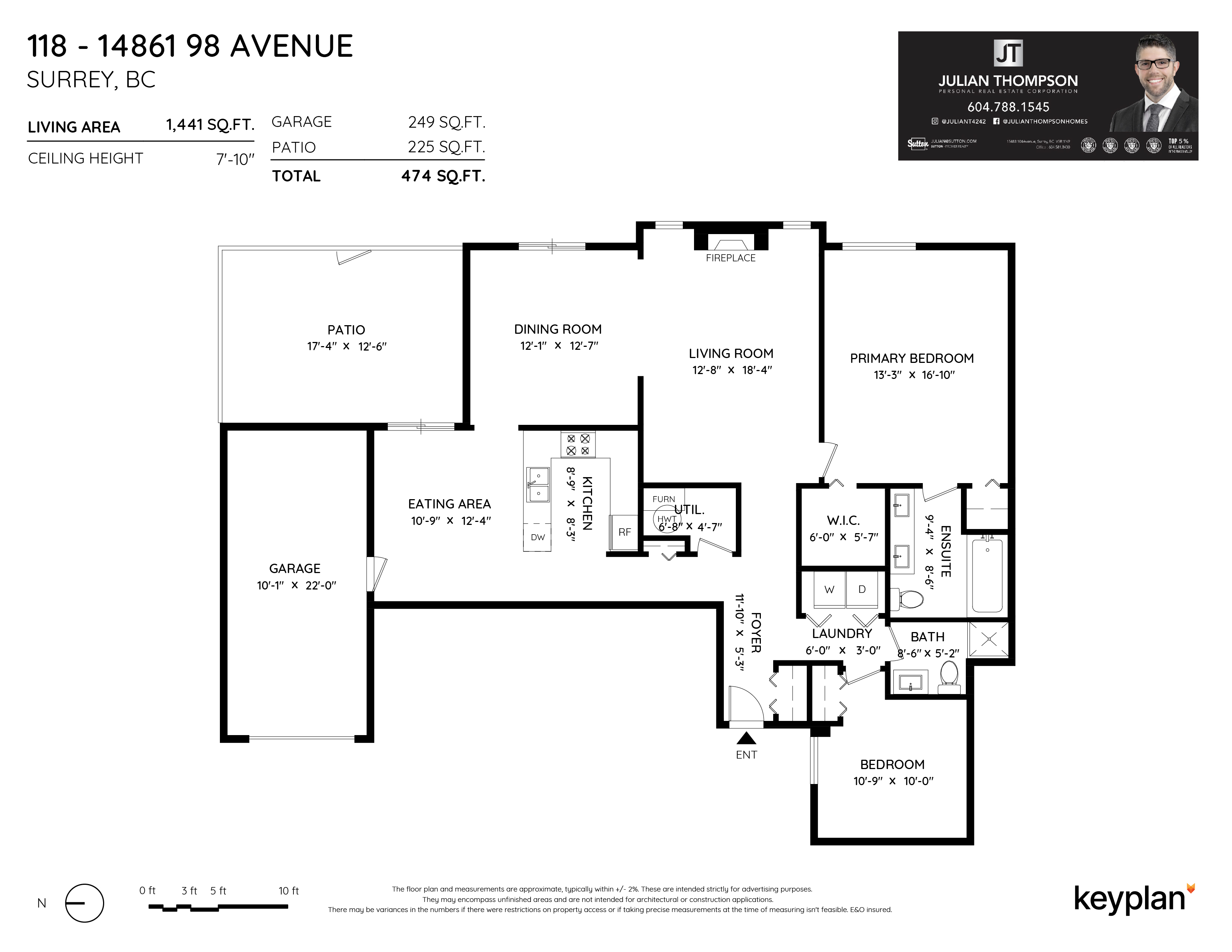 Julian Thompson - Unit 118 - 14861 98 Avenue, Surrey, BC, Canada | Floor Plan 1