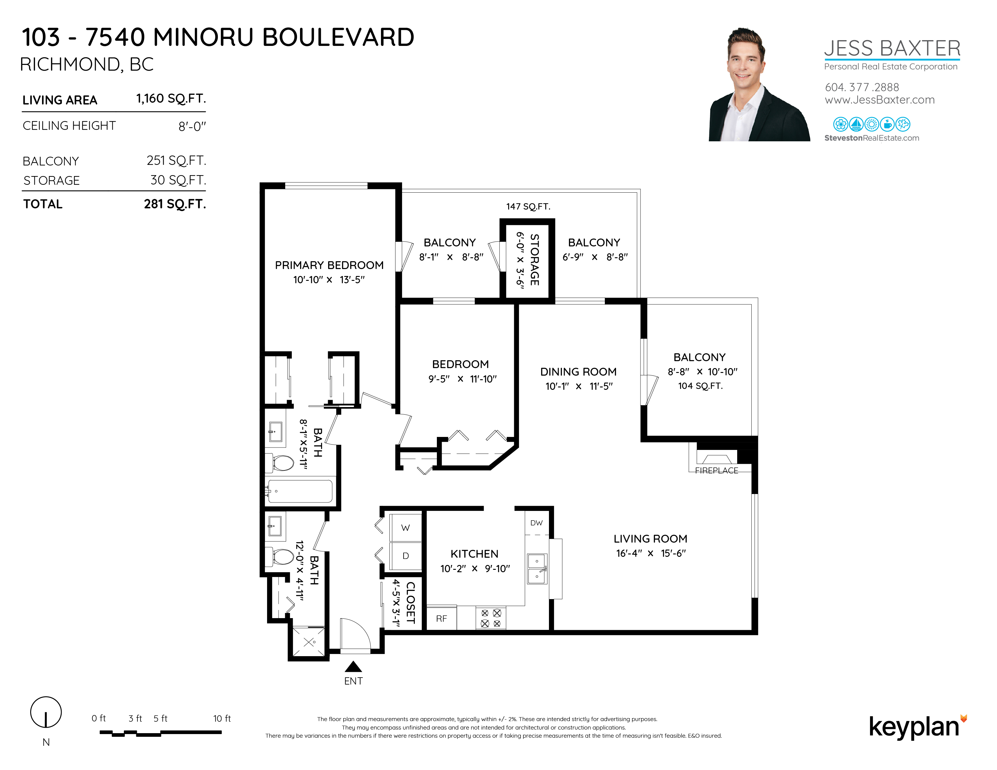 Jess Baxter - Unit 103 - 7540 Minoru Blvd, Richmond, BC, Canada | Floor Plan 1