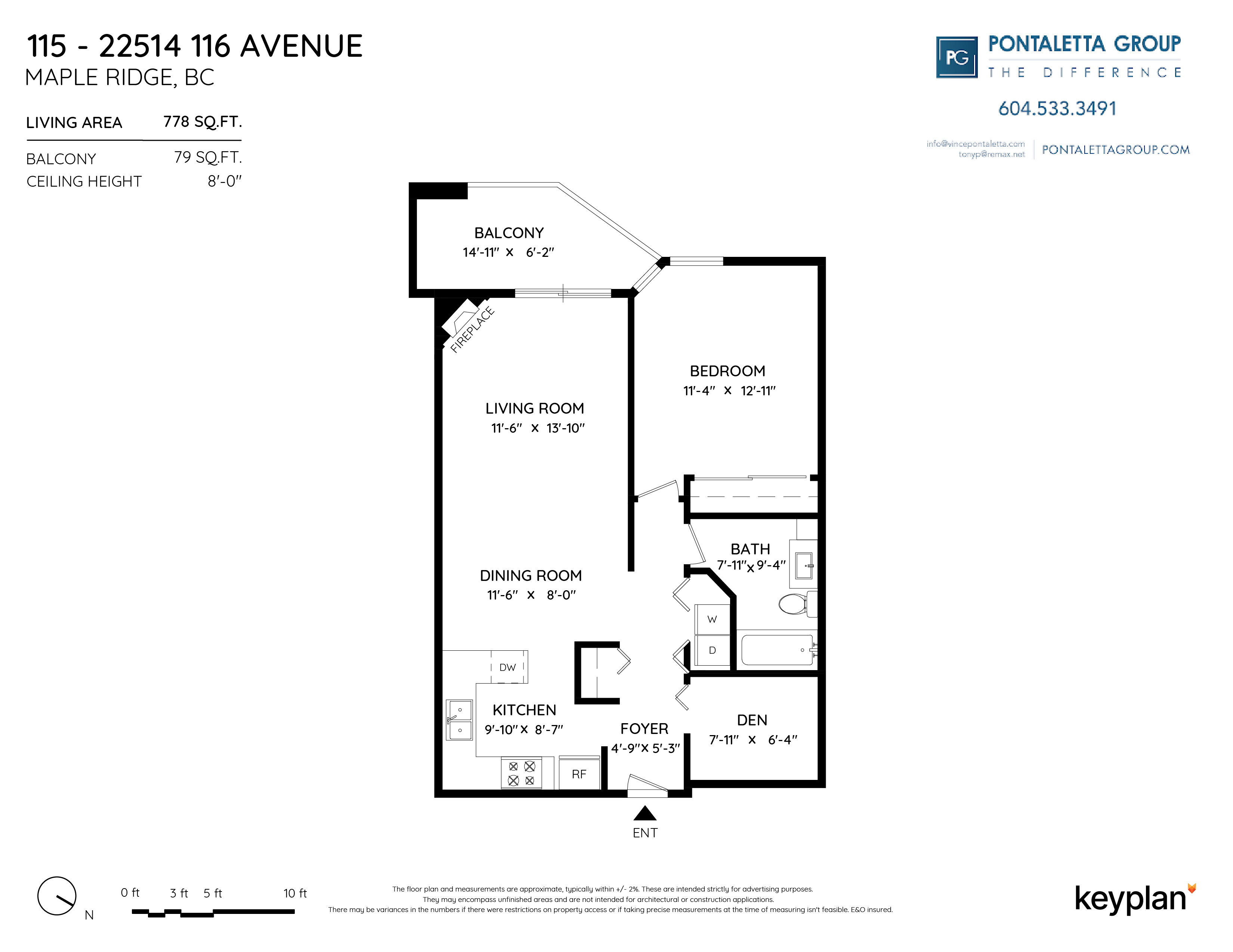 Pontaletta Group - Unit 115 - 22514 116 Avenue, Maple Ridge, BC, Canada | Floor Plan 1