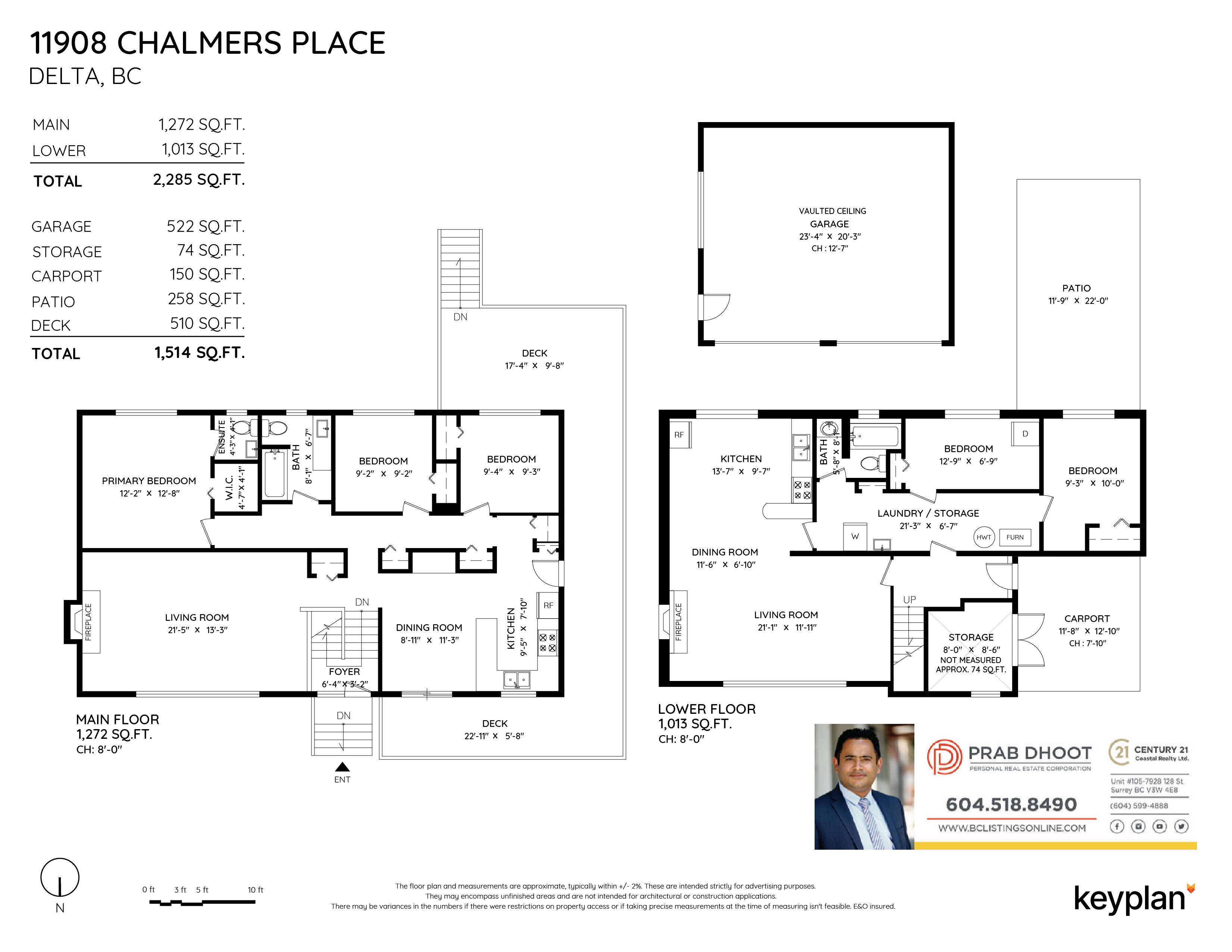 Prab Dhoot - 11908 Chalmers Place, Delta, BC, Canada | Floor Plan 1