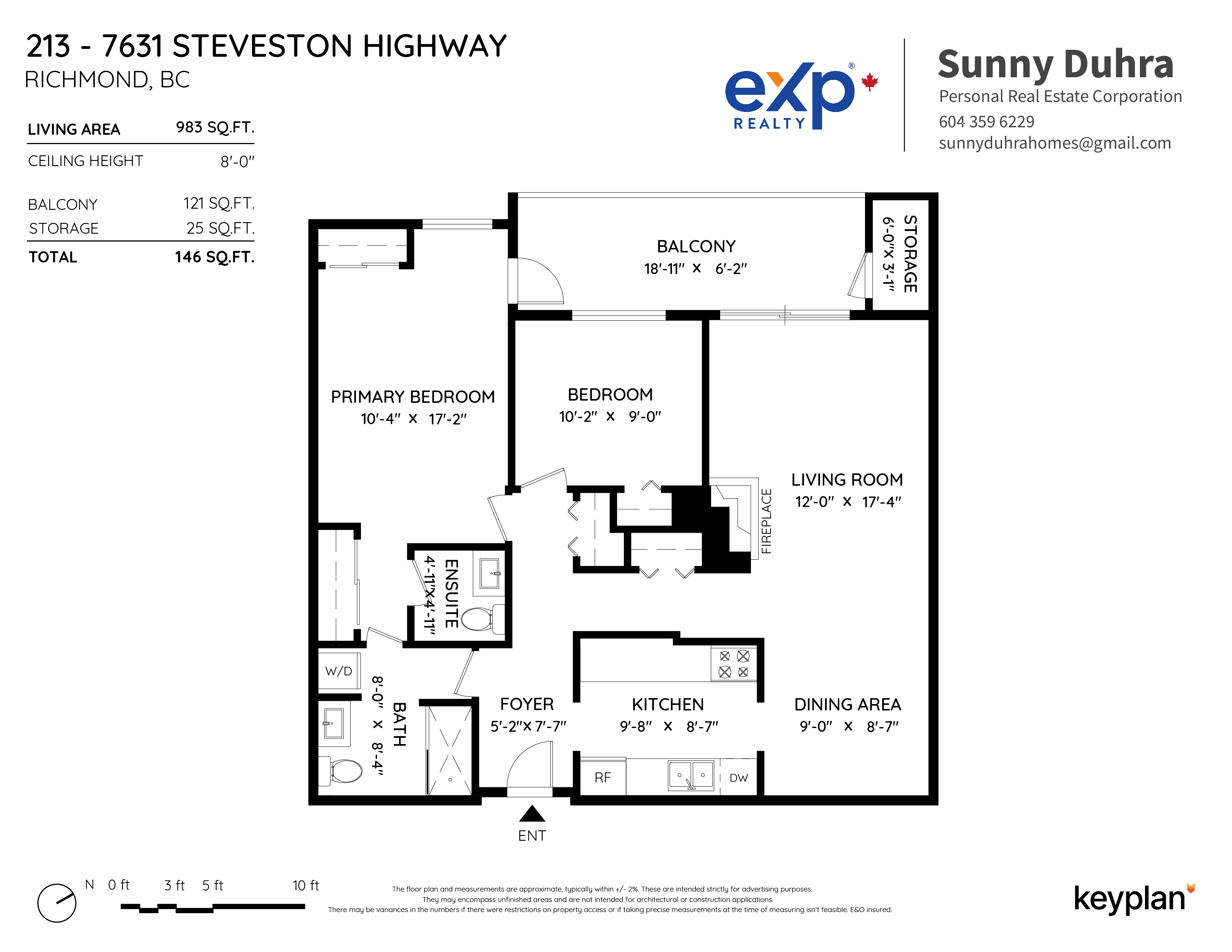 Sunny Duhra - Unit 213 - 7631 Steveston Hwy, Richmond, BC, Canada | Floor Plan 1
