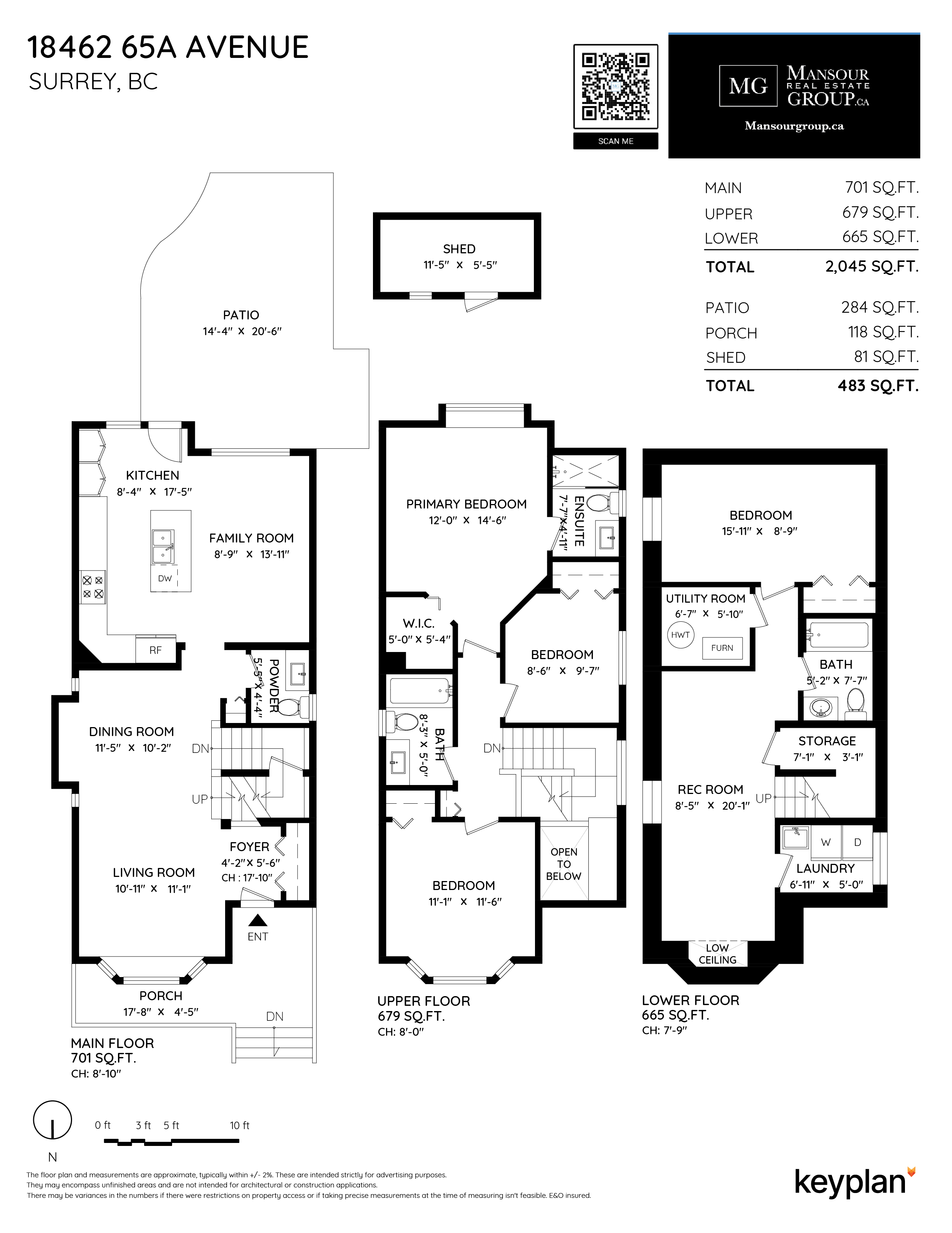 Mansour Group - 18462 65A Avenue, Surrey, BC, Canada | Floor Plan 1