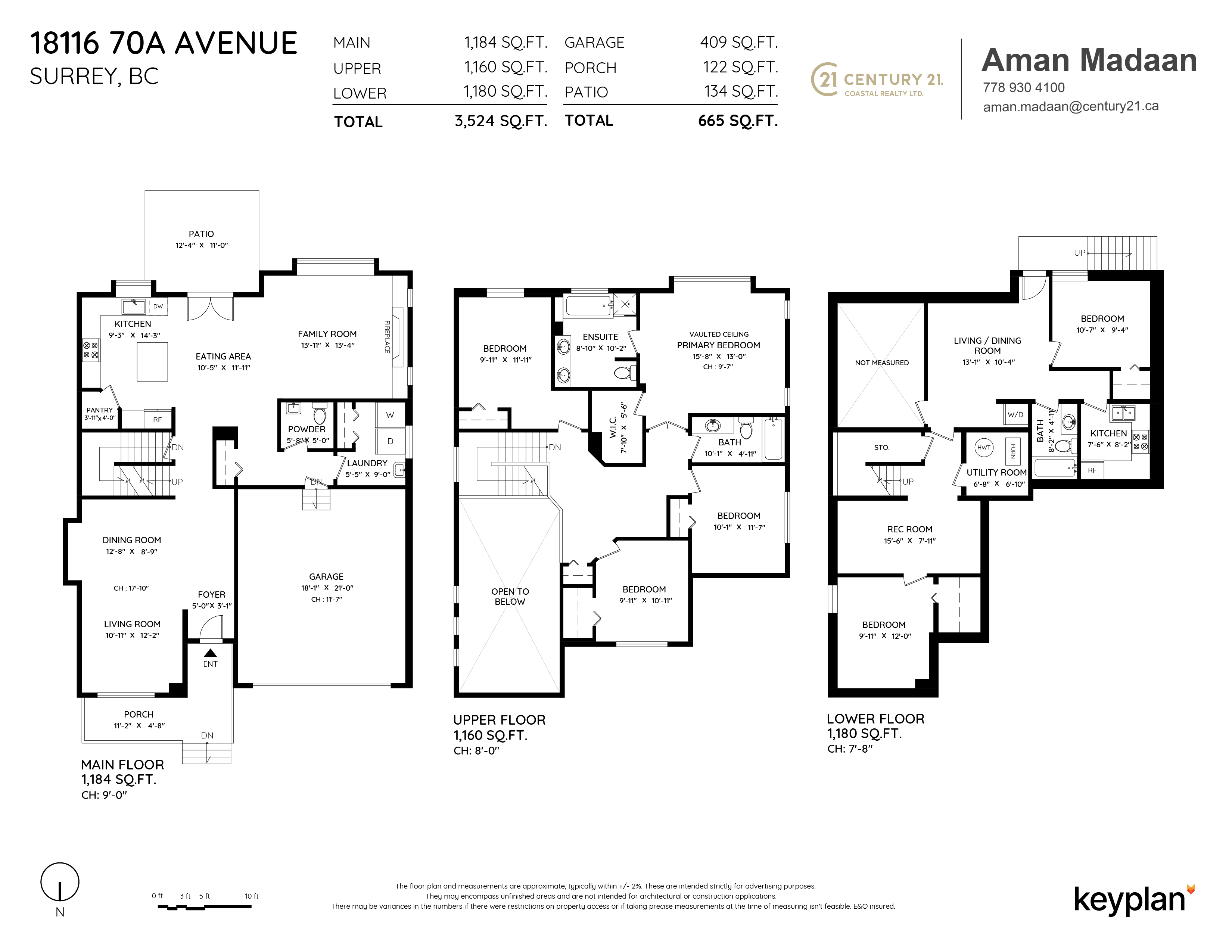 Aman Madaan - 18116 70a Avenue, Surrey, BC, Canada | Floor Plan 1