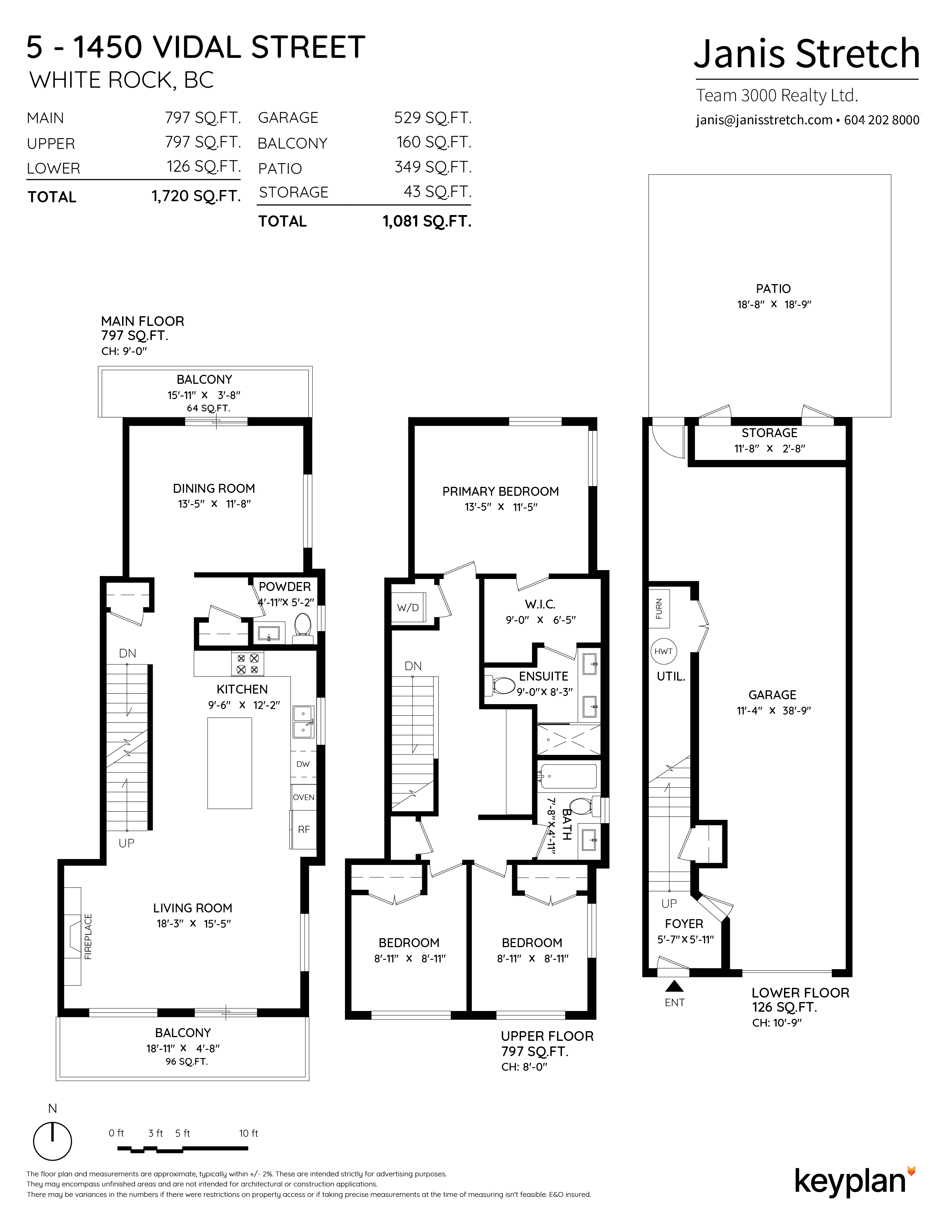 Janis Stretch - Unit 5 - 1450 Vidal Street, White Rock, BC, Canada | Floor Plan 1