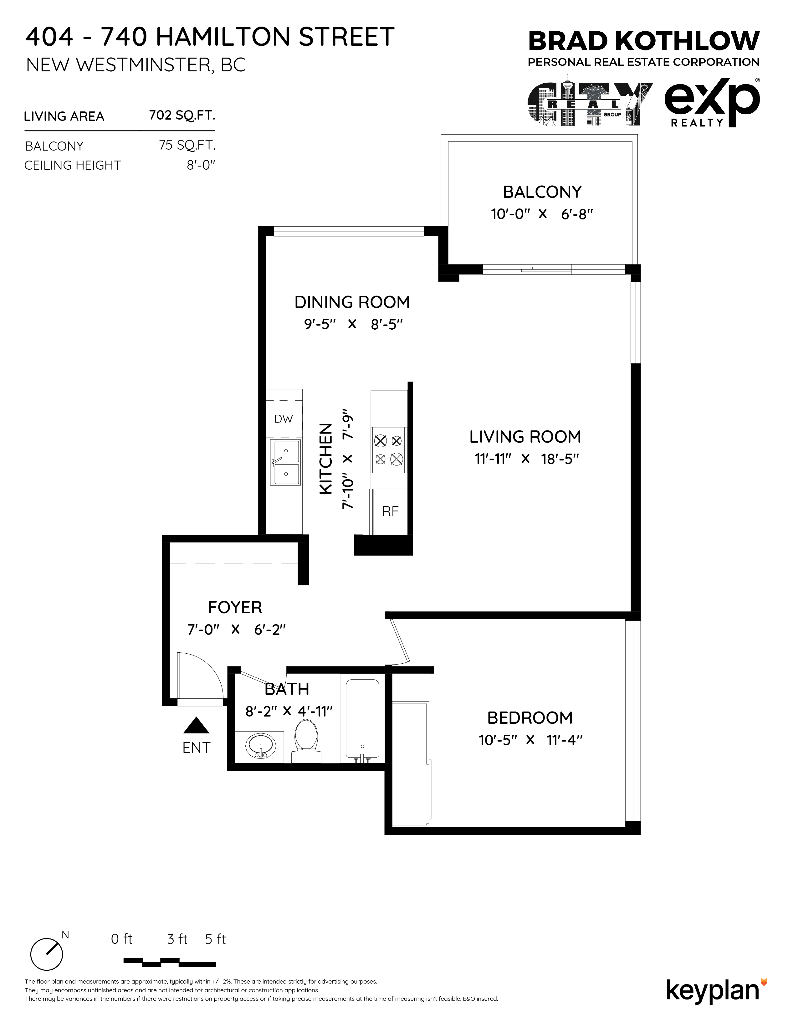 Real City Group - Unit 404 - 740 Hamilton Street, New Westminster, BC, Canada | Floor Plan 1