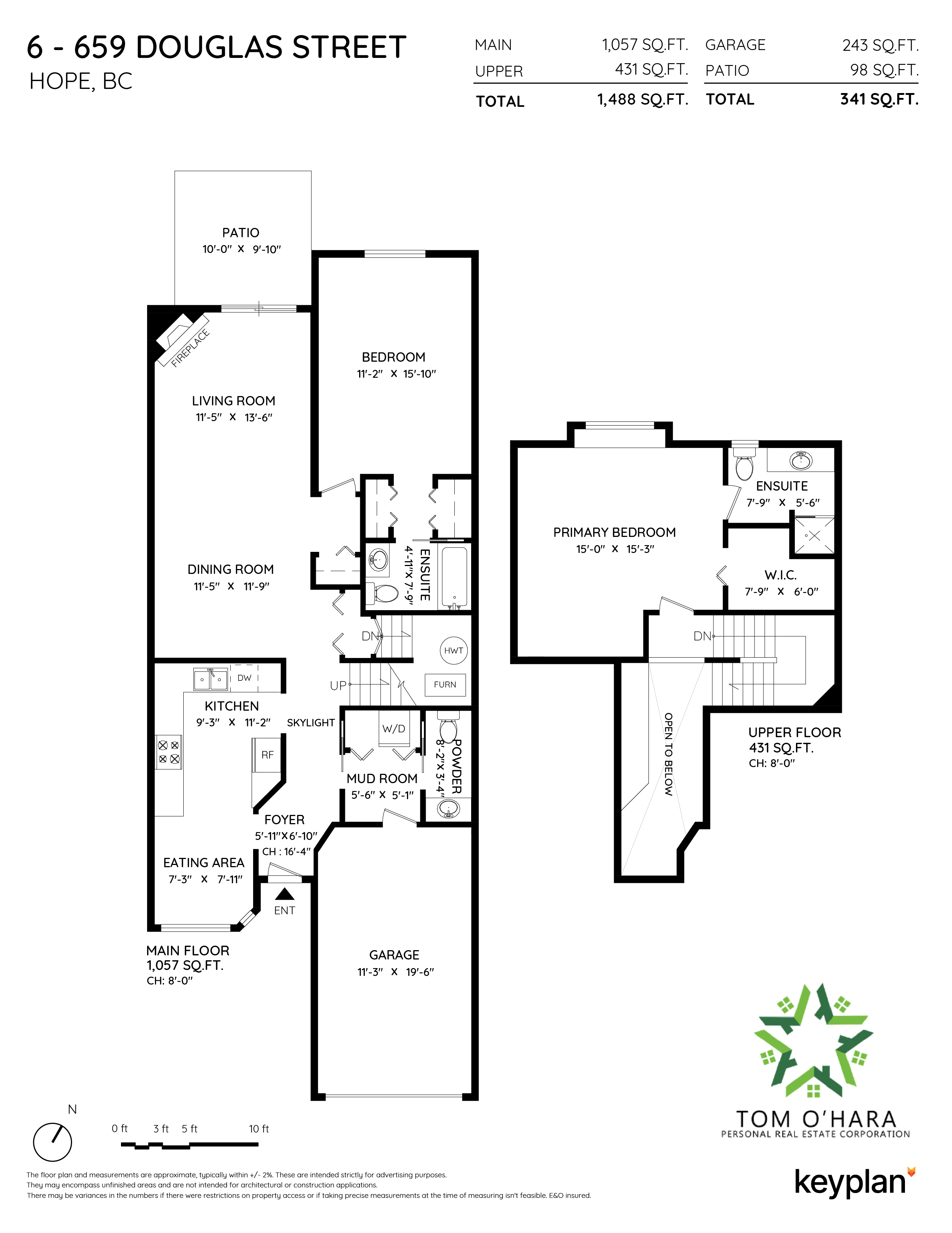 Tom O'Hara - Unit 6 - 659 Douglas Street, Hope, BC, Canada | Floor Plan 1