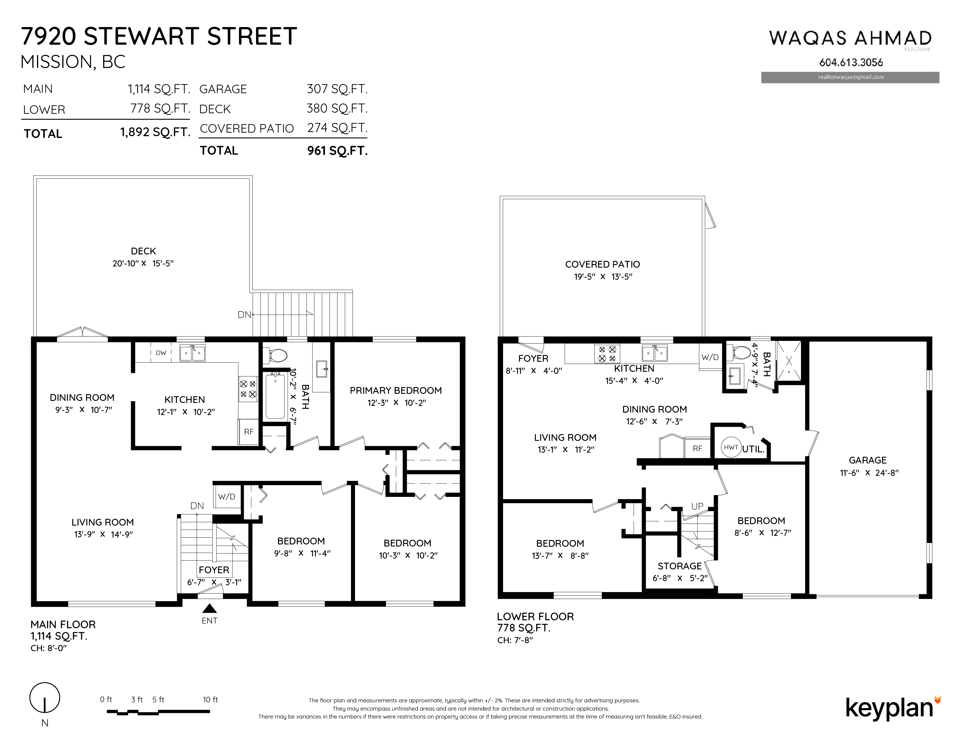Waqas Ahmad - 7920 Stewart Street, Mission, BC, Canada | Floor Plan 1