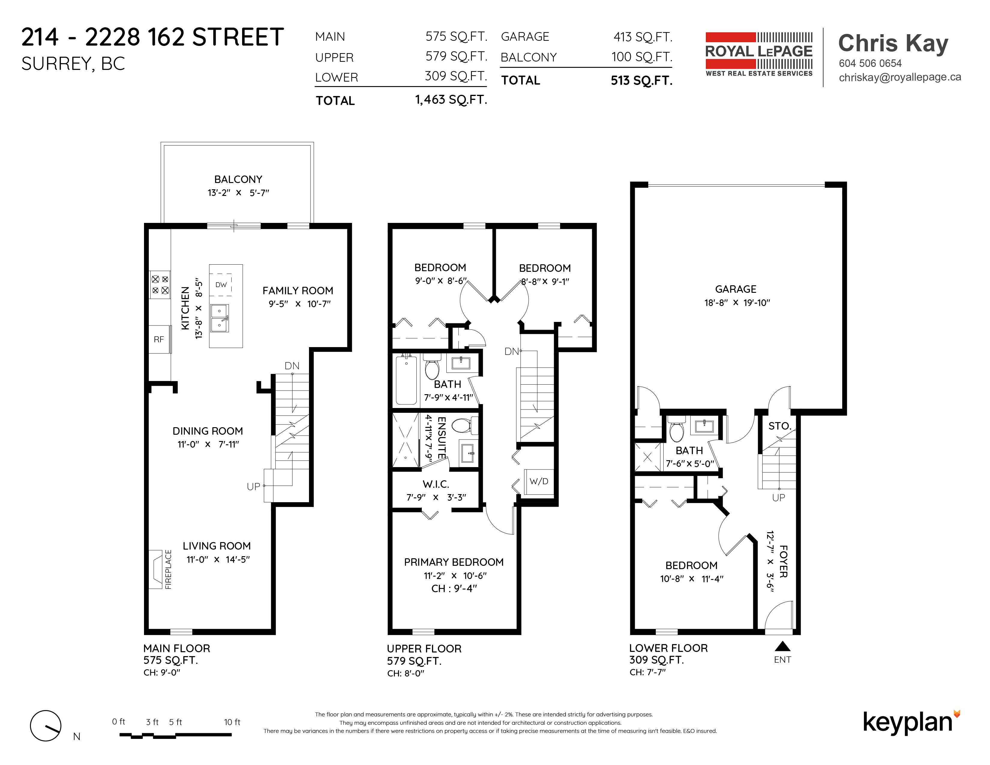 Chris Kay - Unit 214 - 2228 162 Street, Surrey, BC, Canada | Floor Plan 1