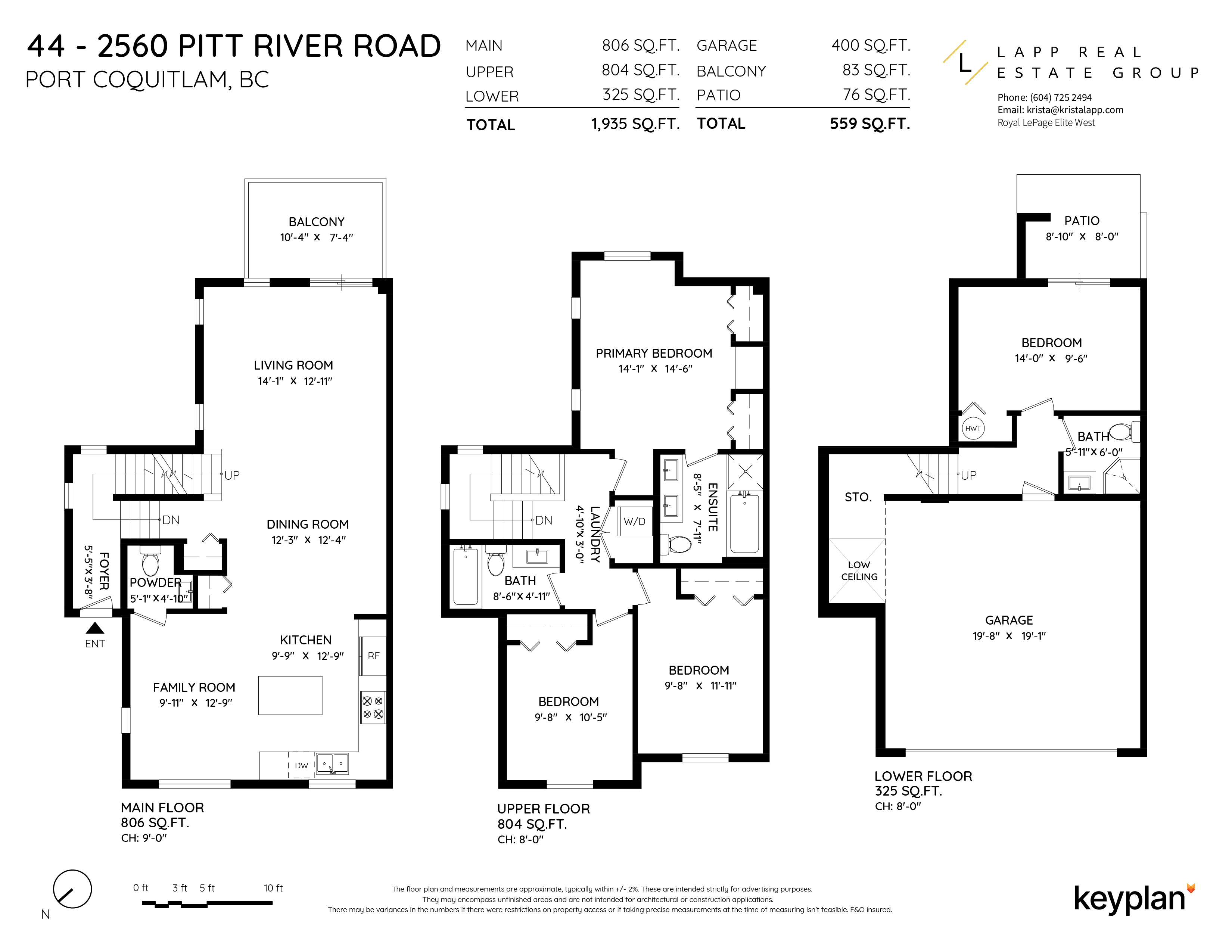 Krista Lapp - Unit 44 - 2560 Pitt River Road, Port Coquitlam, BC, Canada | Floor Plan 1