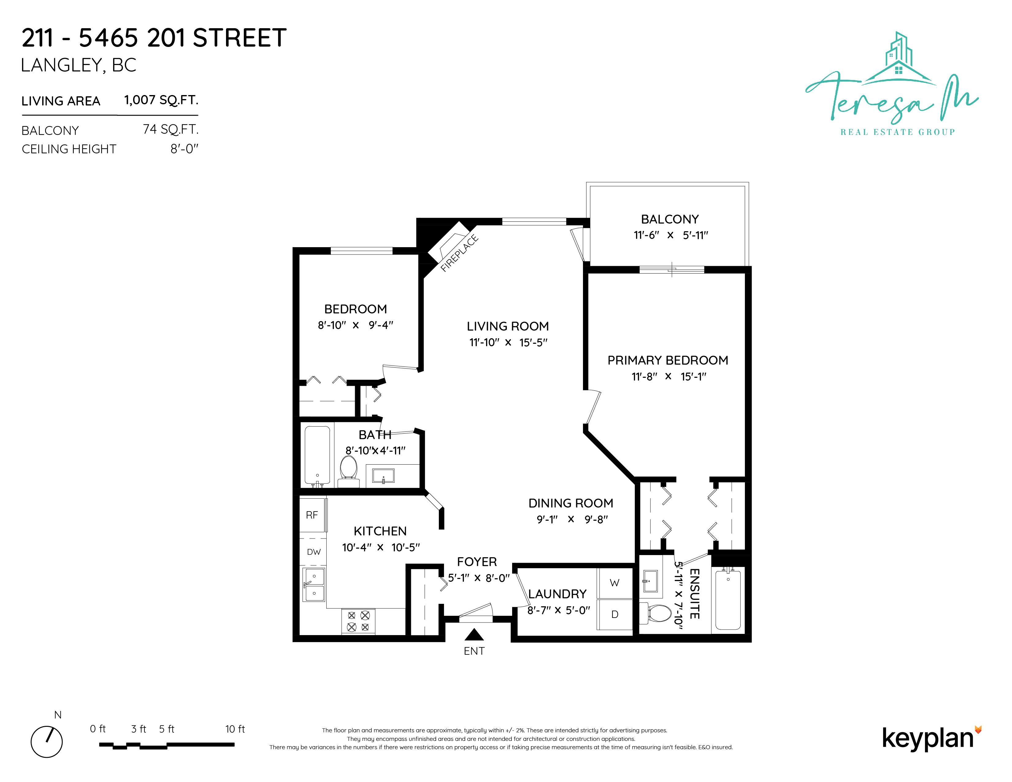 Teresa Magsambol - Unit 211 - 5465 201 Street, Langley, BC, Canada | Floor Plan 1