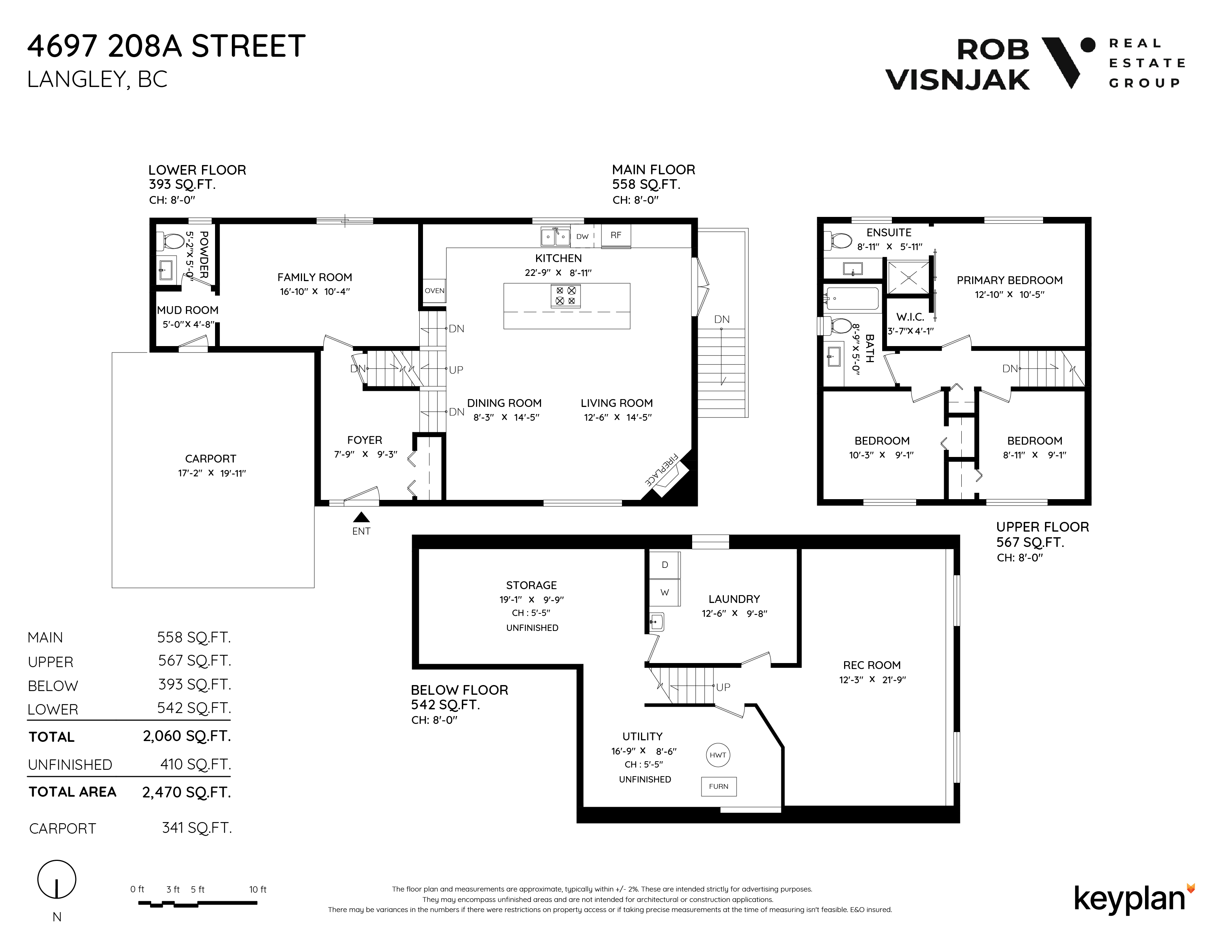 Rob Visnjak - 4697 208A Street, Langley, BC, Canada | Floor Plan 1
