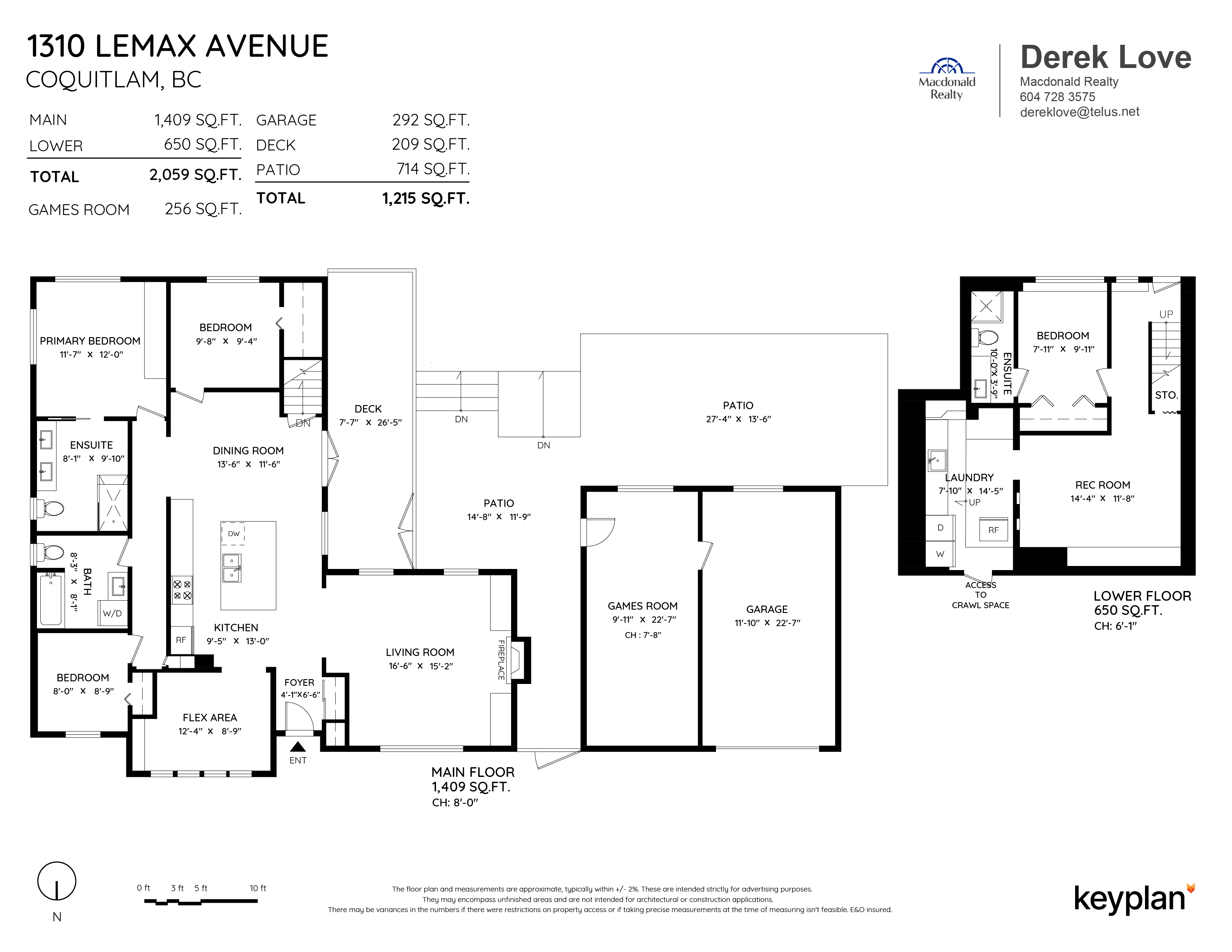 Derek & Carsten Love - 1310 Lemax Avenue, Coquitlam, BC, Canada | Floor Plan 1