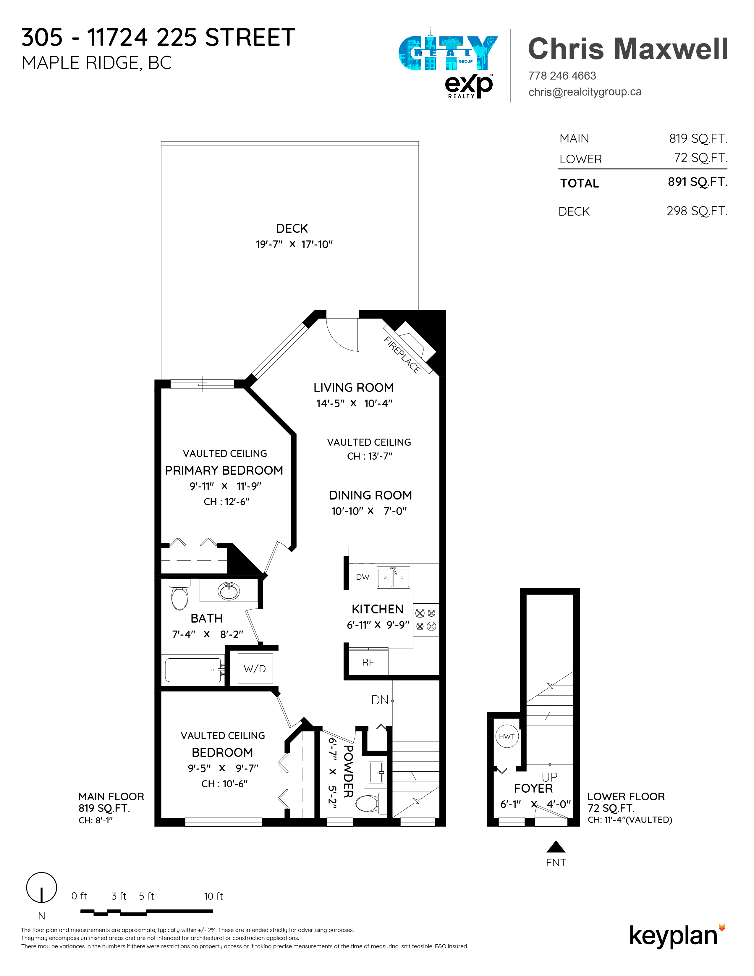 Real City Group - Unit 305 - 11724 225 Street, Maple Ridge, BC, Canada | Floor Plan 1
