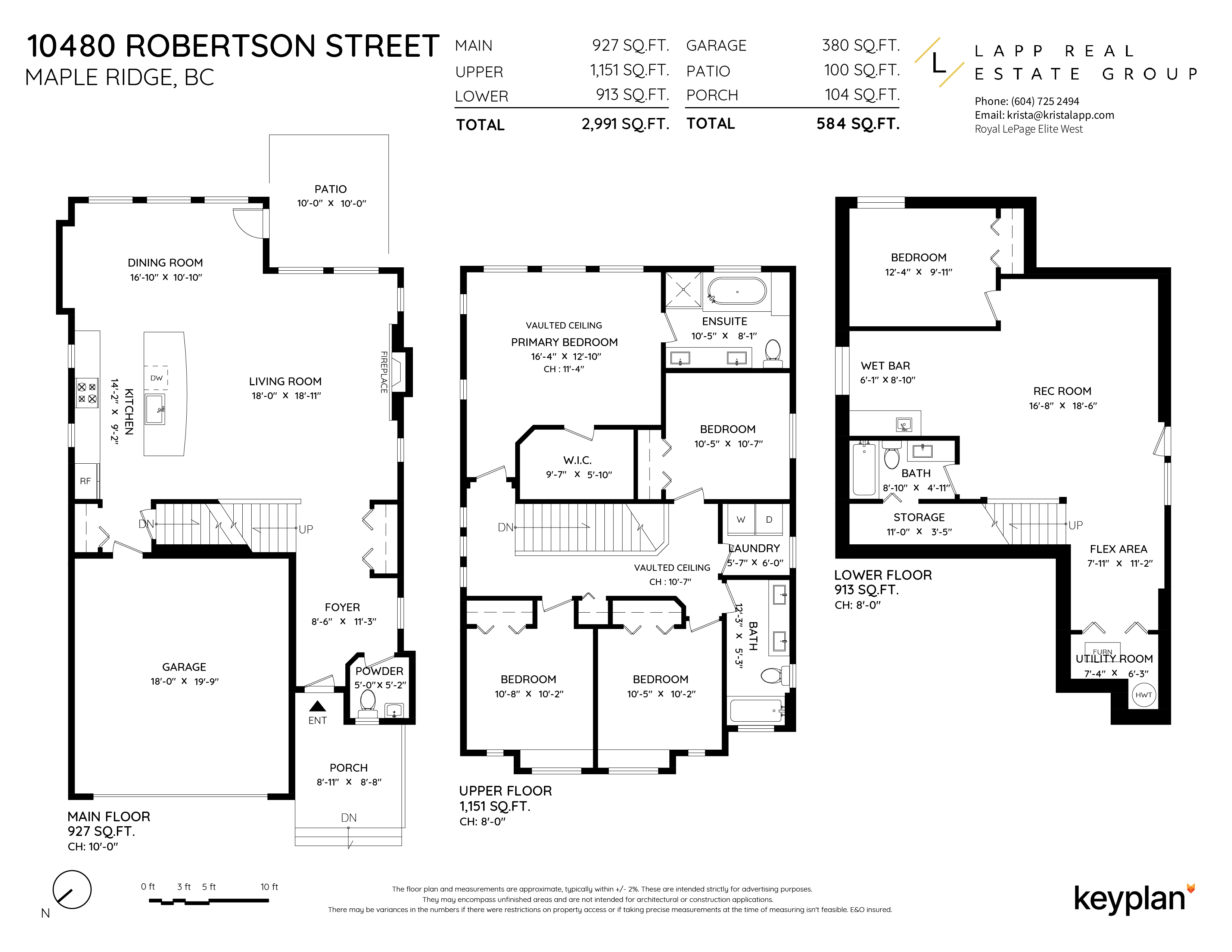 Krista Lapp - 10480 Robertson Street, Maple Ridge, BC, Canada | Floor Plan 1