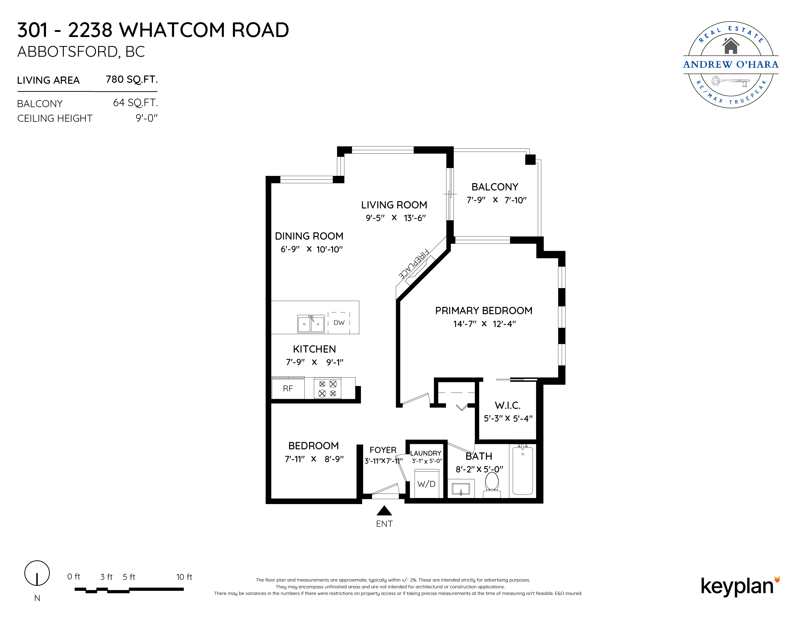 Andrew O’Hara - Unit 301 - 2238 Whatcom Road, Abbotsford, BC, Canada | Floor Plan 1