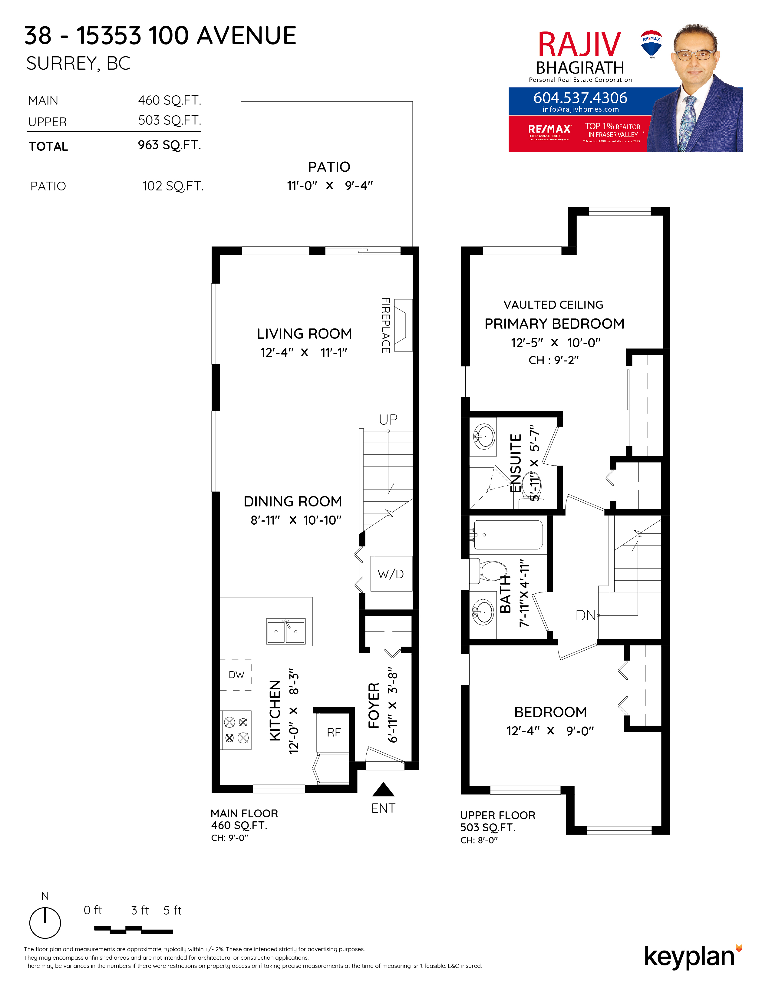 Rajiv Bhagirath - Unit 38 - 15353 100 Avenue, Surrey, BC, Canada | Floor Plan 1