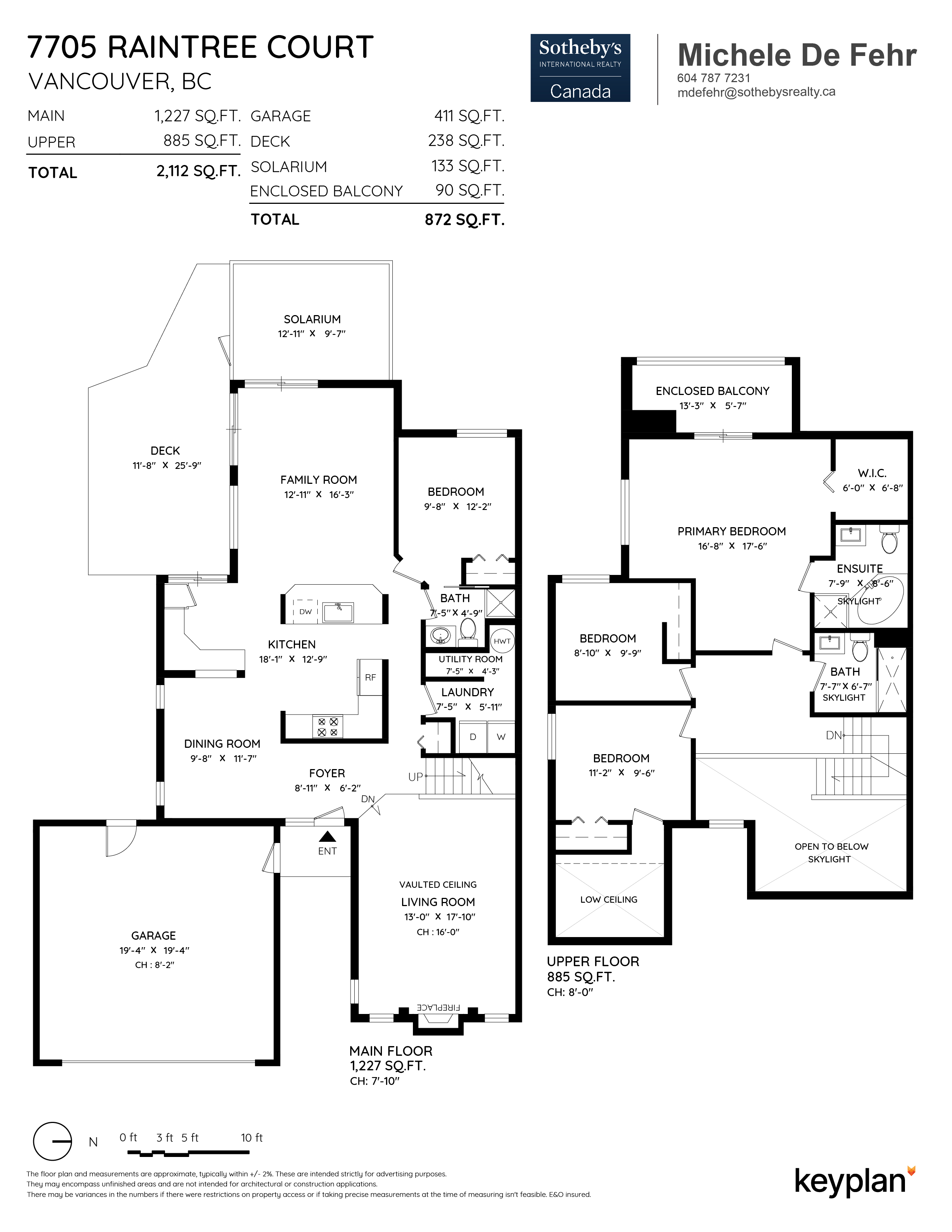 Michele De Fehr - 7705 Raintree Court, Vancouver, BC, Canada | Floor Plan 1