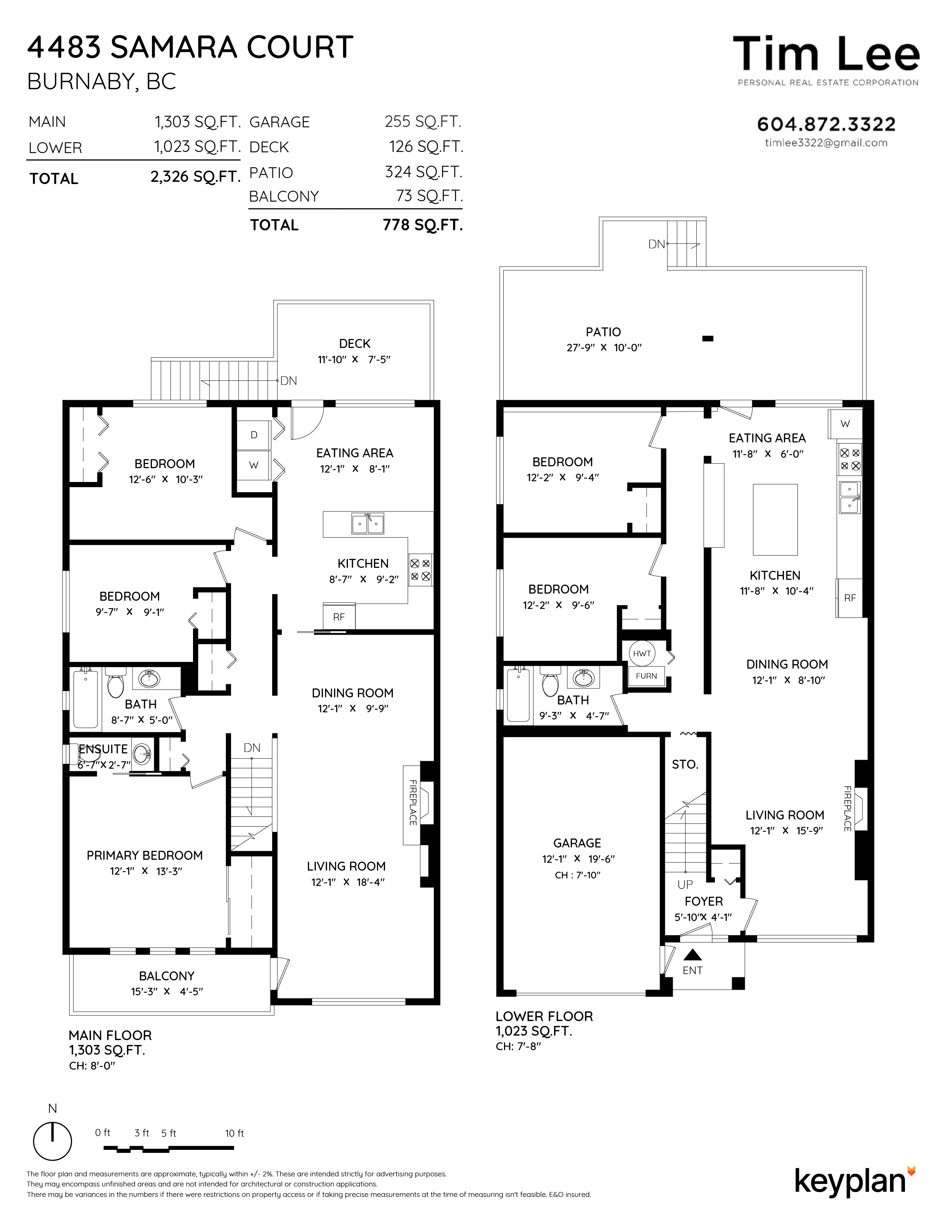 Tim Lee - 4483 Samara Court, Burnaby, BC, Canada | Floor Plan 1