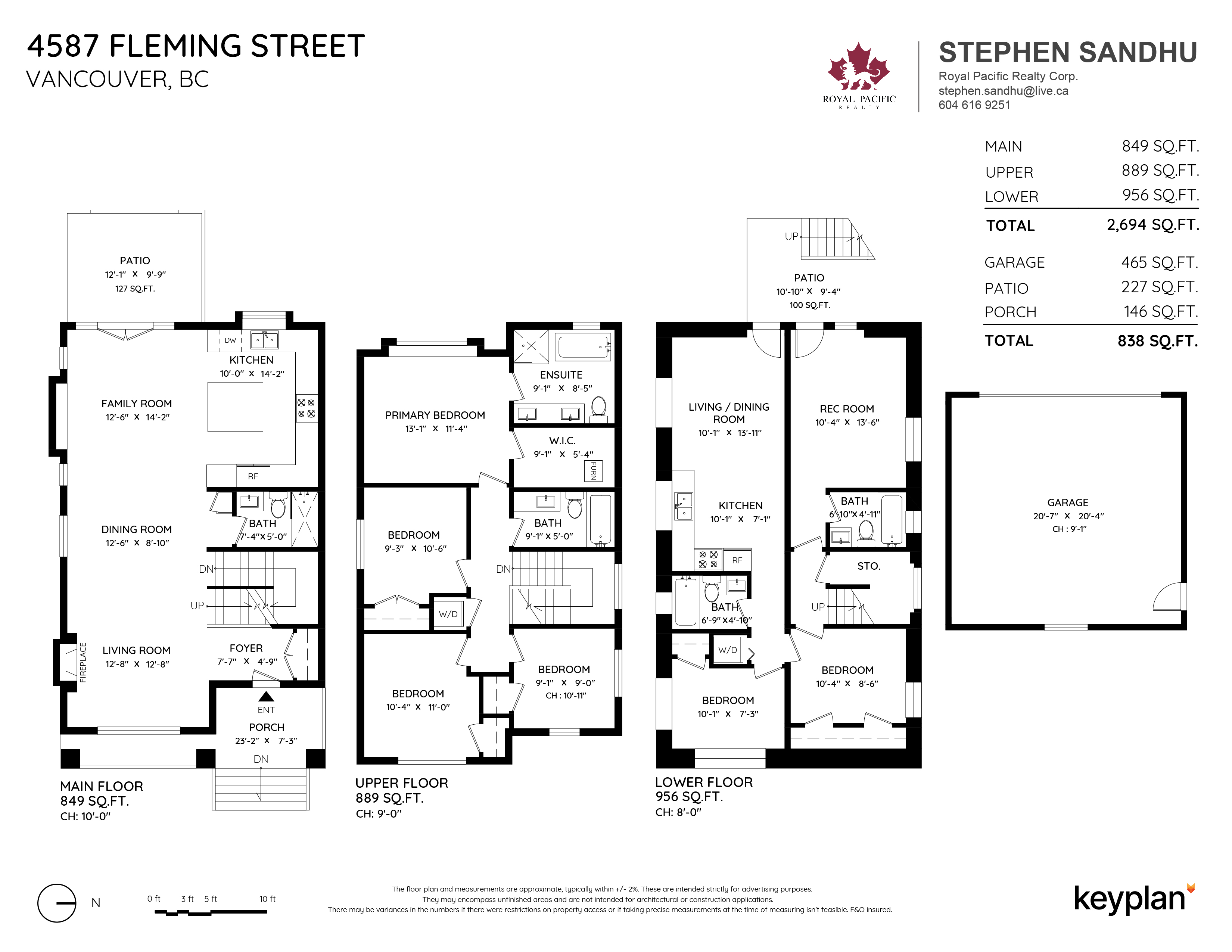 Stephen Sandhu - 4587 Fleming Street, Vancouver, BC, Canada | Floor Plan 1