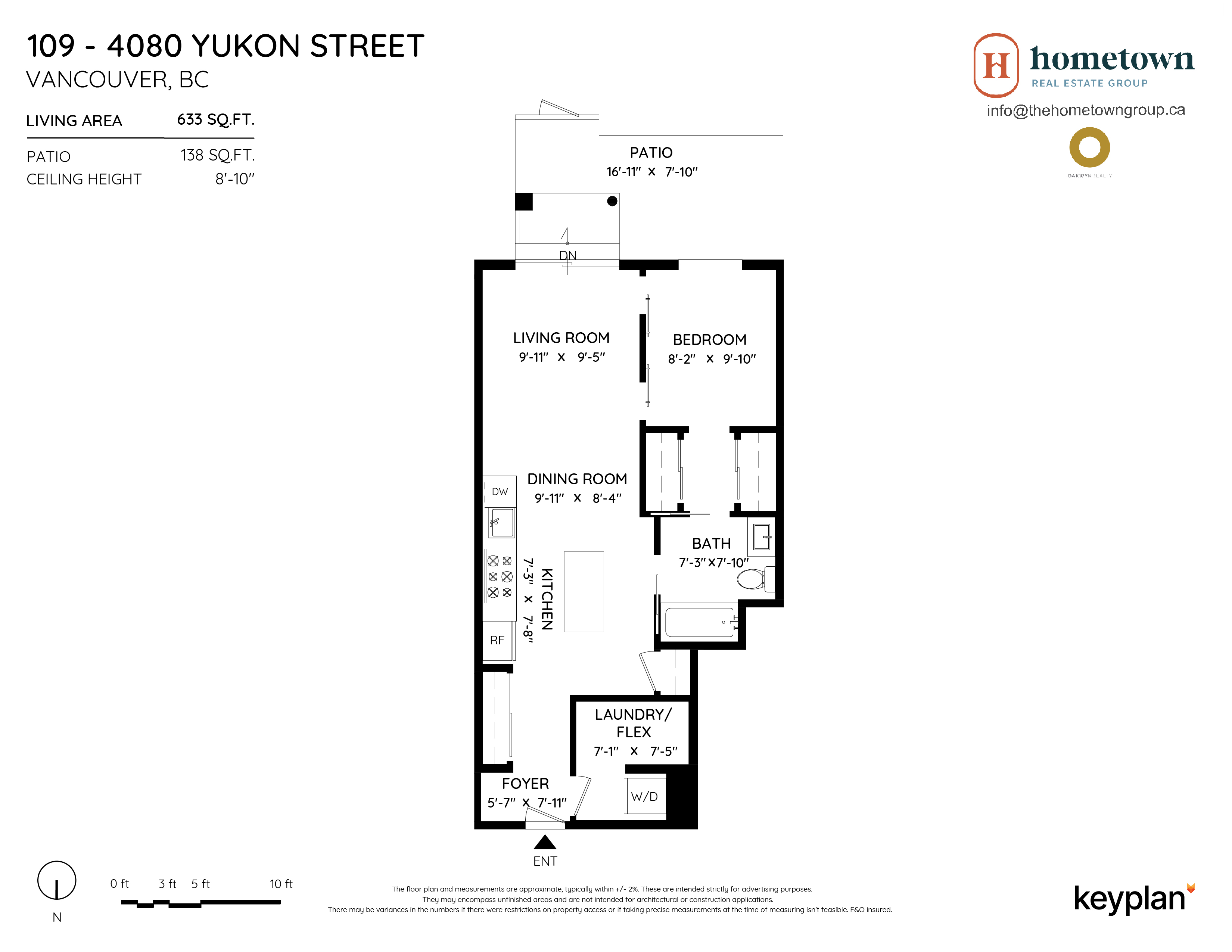 The Hometown Group - Unit 109 - 4080 Yukon Street, Vancouver, BC, Canada | Floor Plan 1