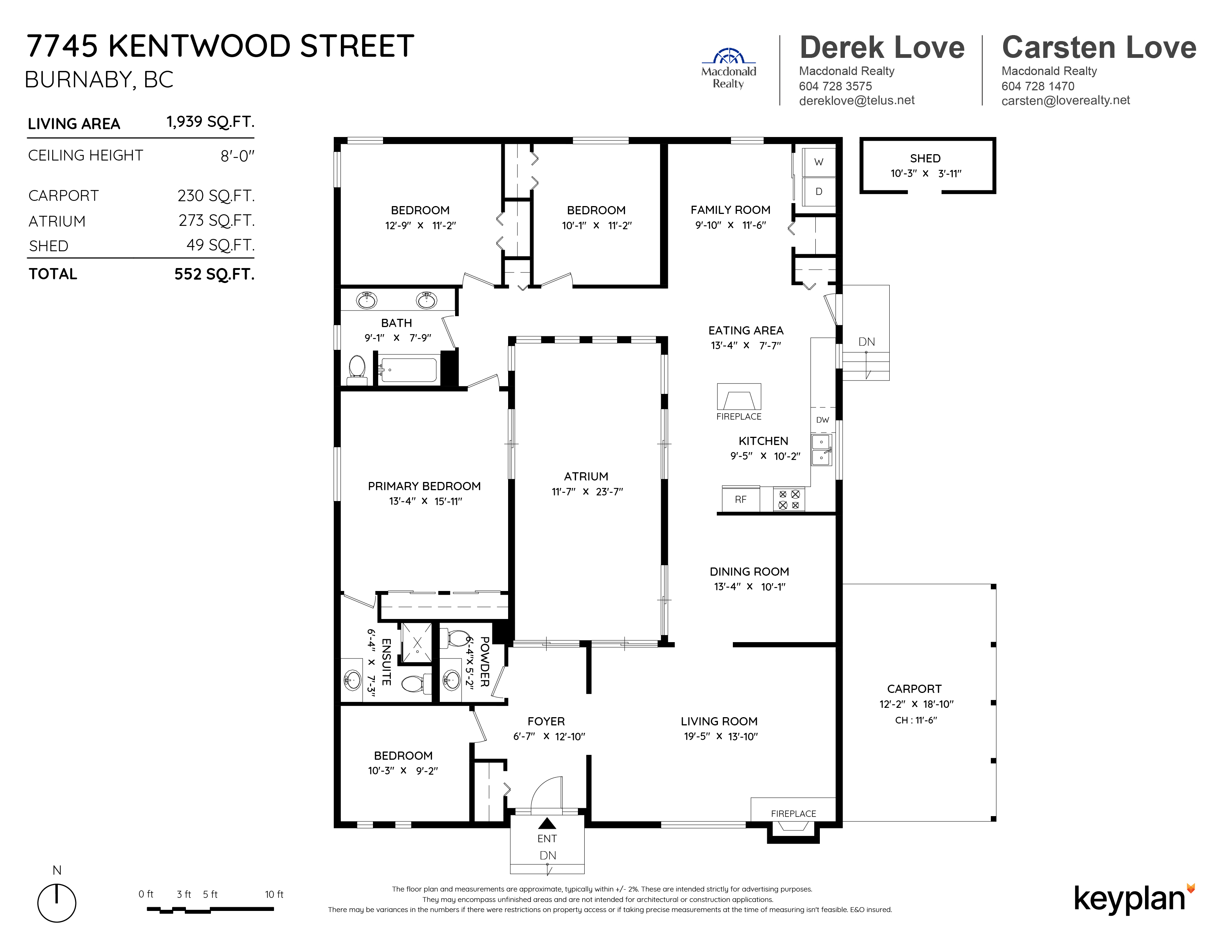 Derek & Carsten Love - 7745 Kentwood Street, Burnaby, BC, Canada | Floor Plan 1