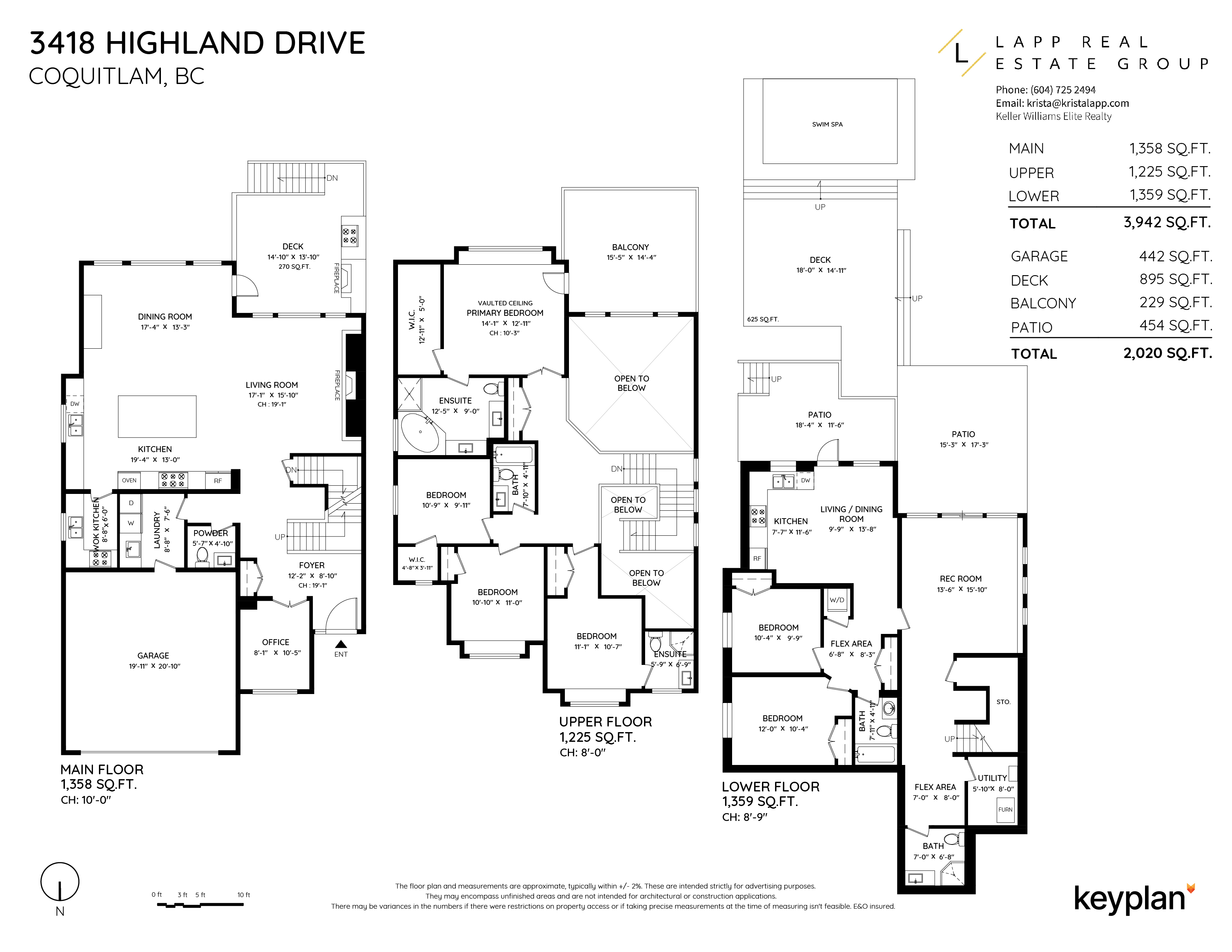 Krista Lapp - 3418 Highland Drive, Coquitlam, BC, Canada | Floor Plan 1