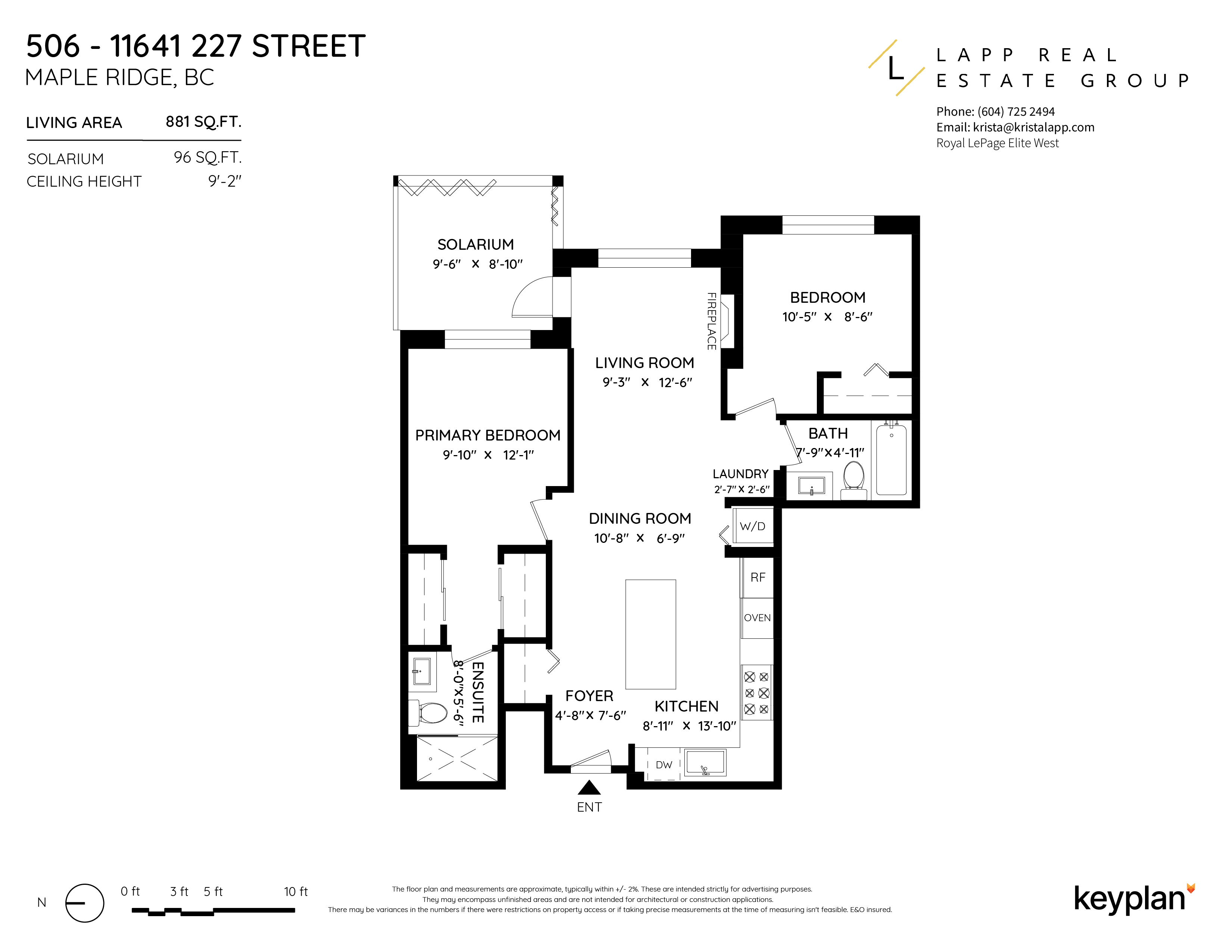 Krista Lapp - Unit 506 - 11641 227 Street, Maple Ridge, BC, Canada | Floor Plan 1